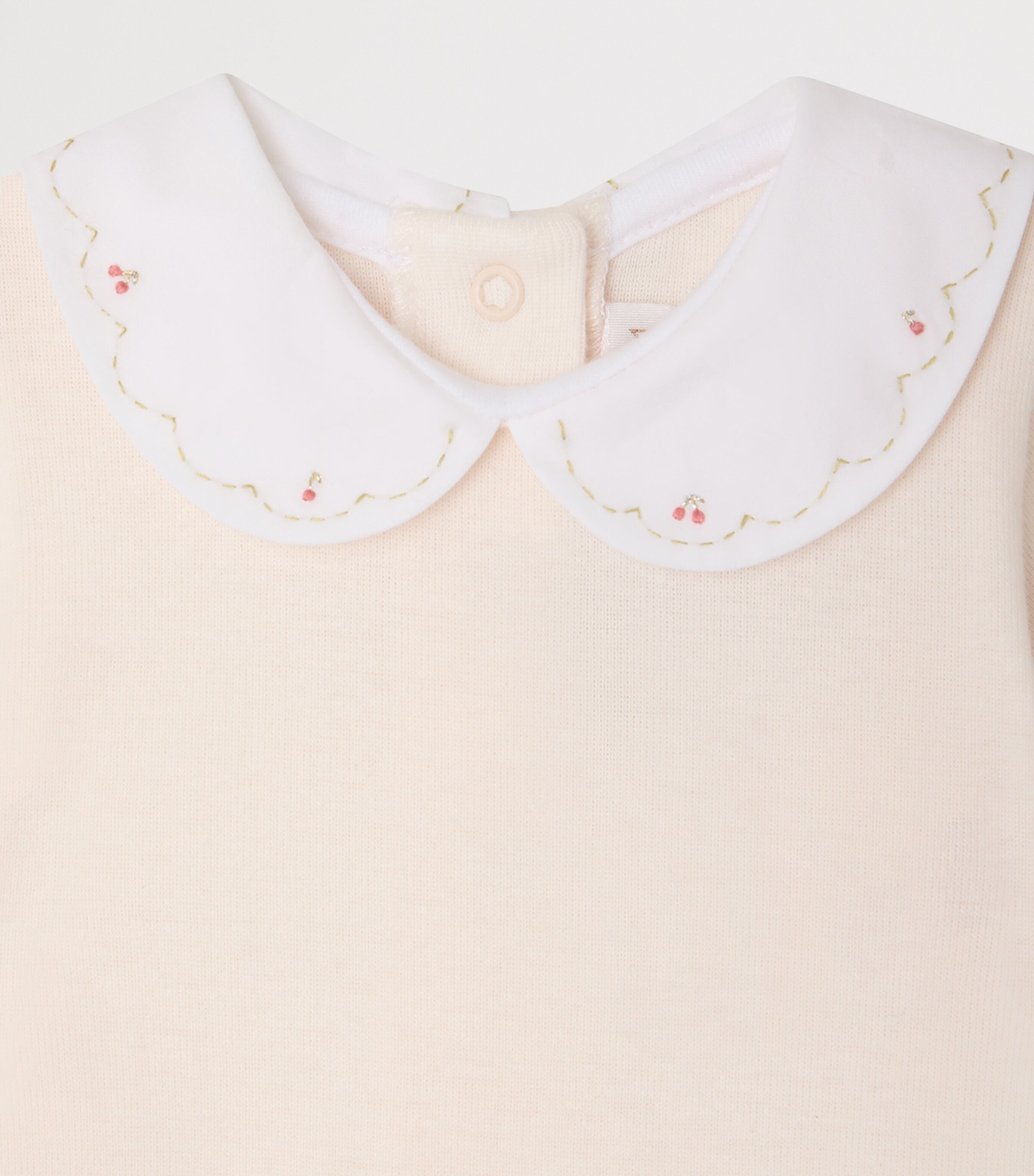 Bonpoint Organic Cotton Cygne Bodysuit (1-18 Months) Rose Petale Image 3