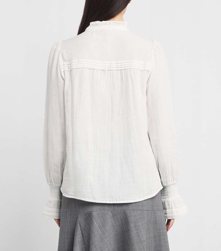 Cotton Pleated Blouse SOFT WHITE Image 4