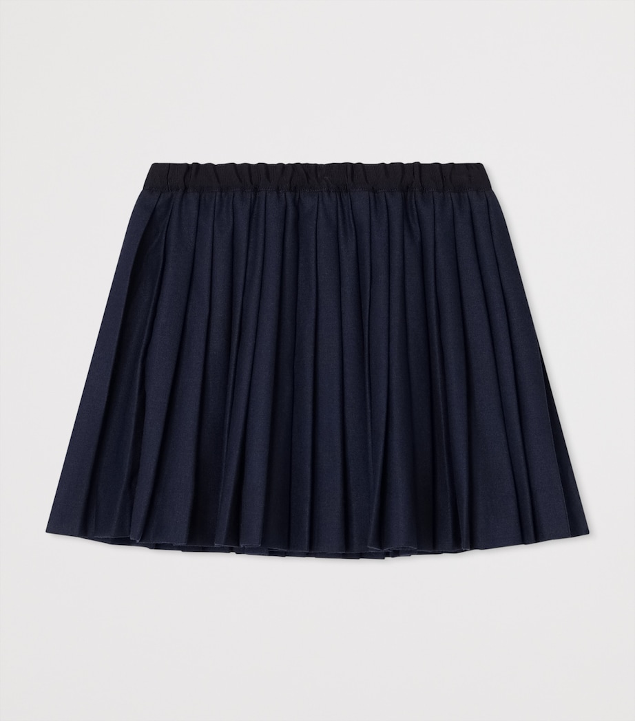 Bonpoint Pleated Mini Skirt (4-8 Years) Marine Image 2