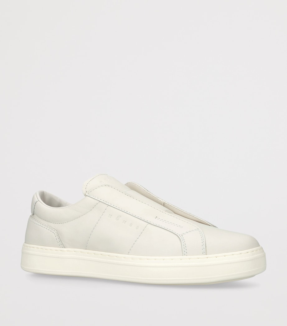 Leather H668 Slip-On Sneakers BONE Image 3
