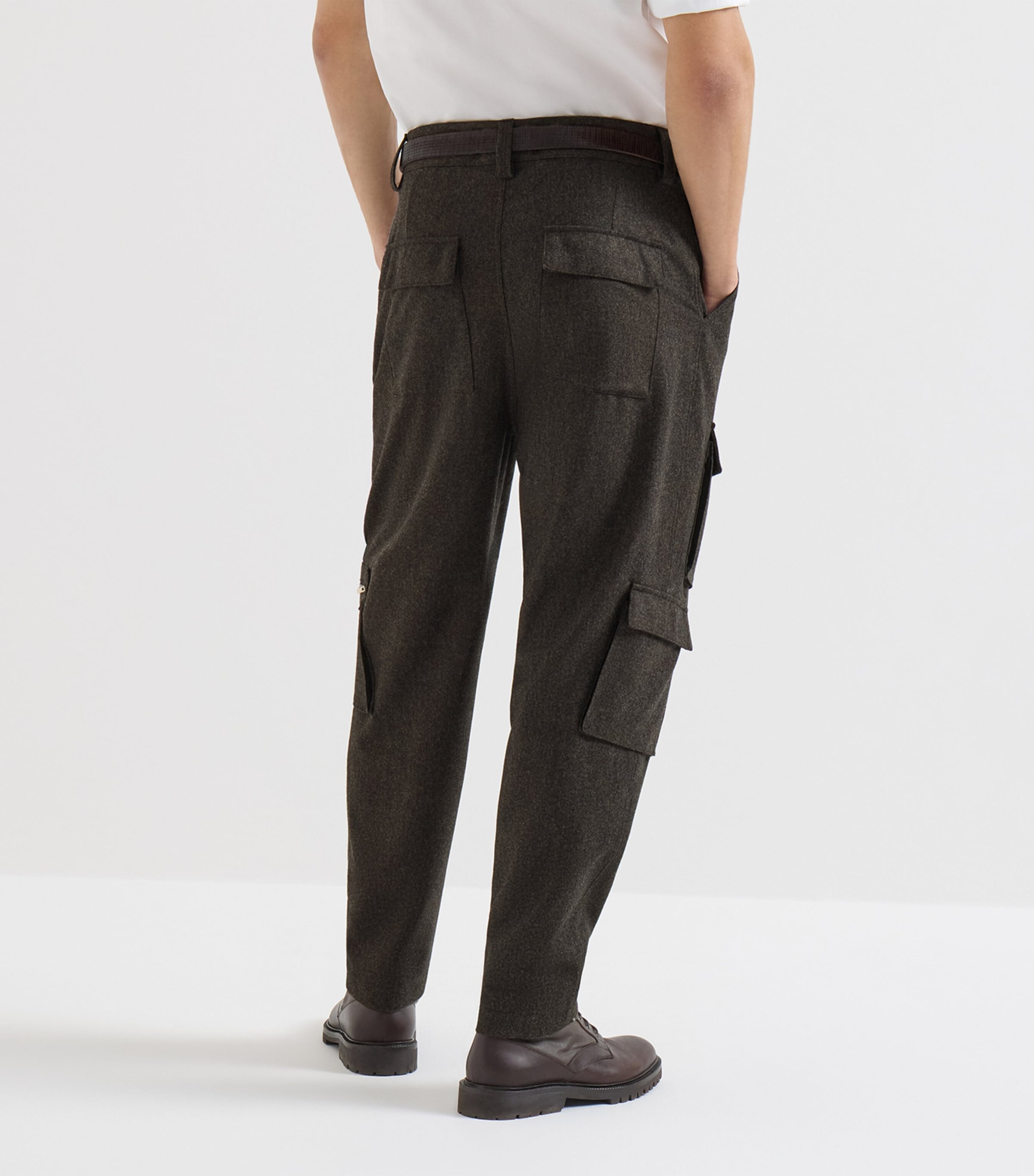 Brunello Cucinelli Mens Virgin Wool Cargo Trousers Image 3