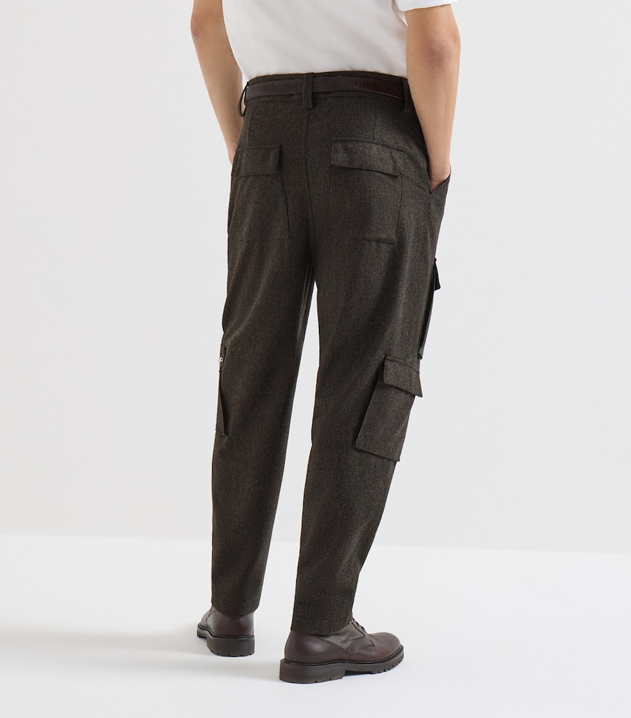 Brunello Cucinelli Mens Virgin Wool Cargo Trousers Image 3