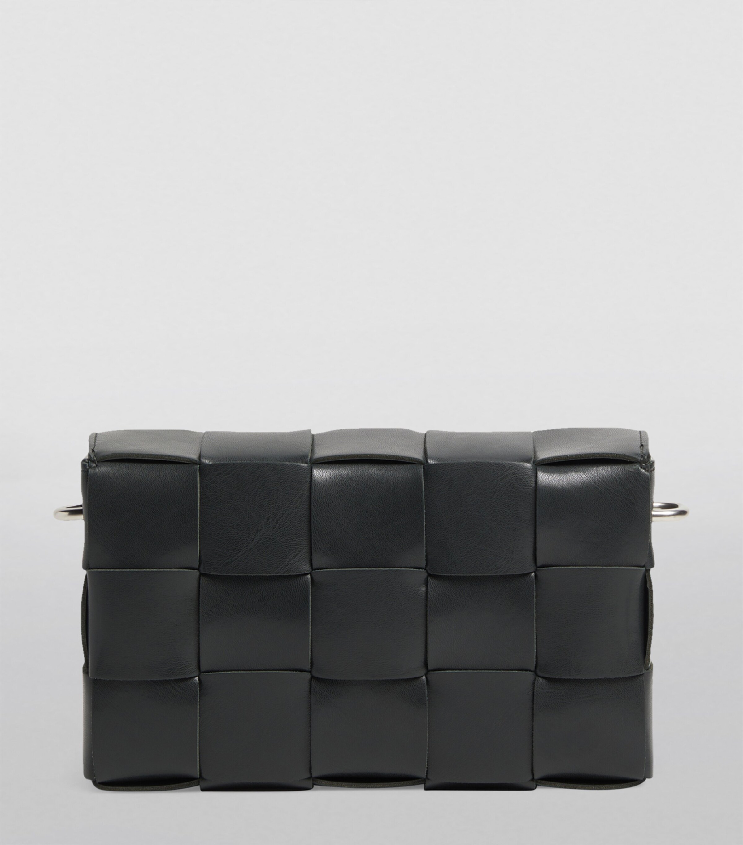 Bottega Veneta Leather Cassette Cross-Body Bag Dark Green Silver Image 3