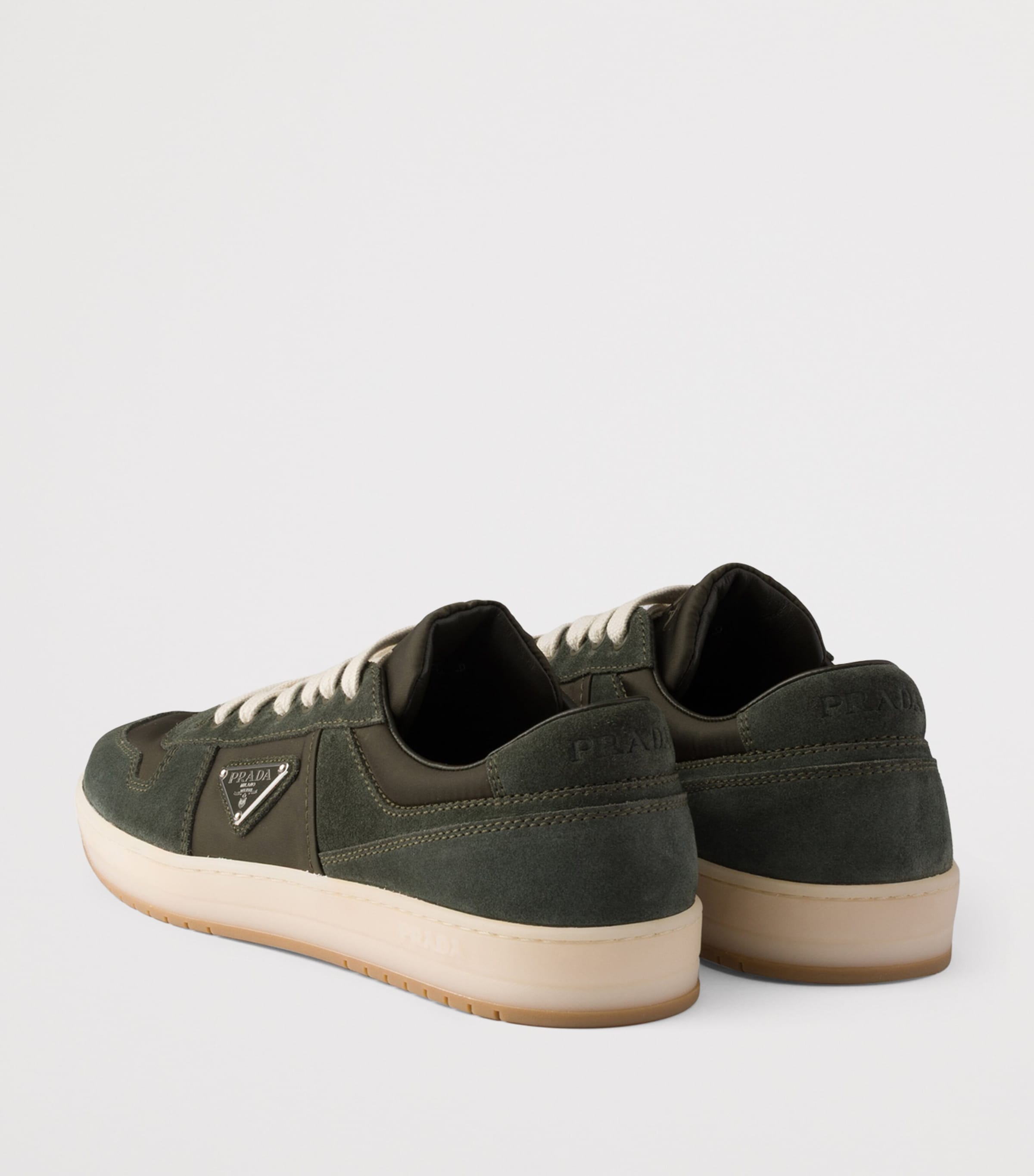 Prada Suede and Re-Nylon Downtown Sneakers Image 4