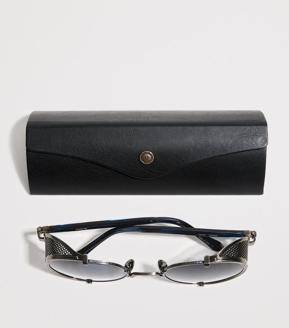 Heritage Round Sunglasses ANTIQUE SILVER BLUE Image 4