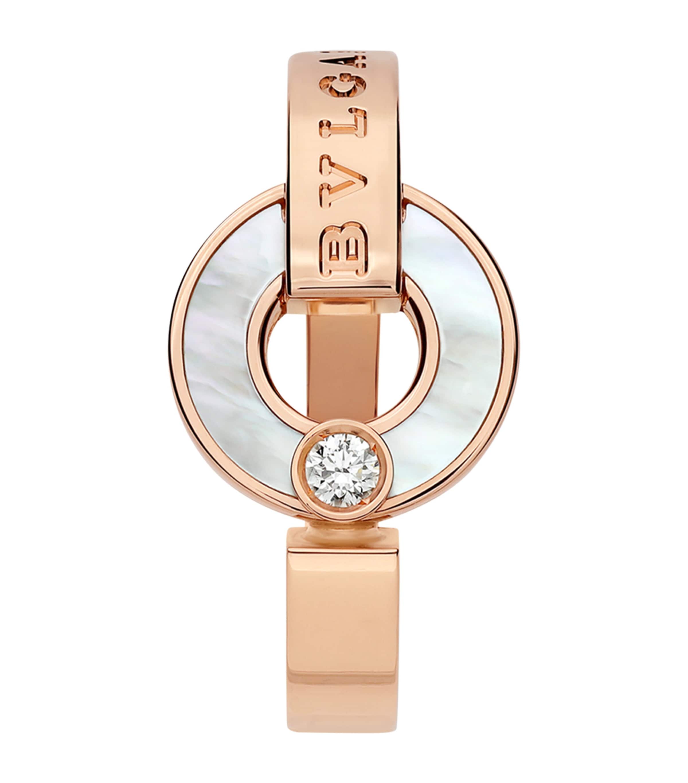 Rose Gold, Diamond and Mother-of-Pearl BVLGARI BVLGARI Ring PINK GOLD Image 2