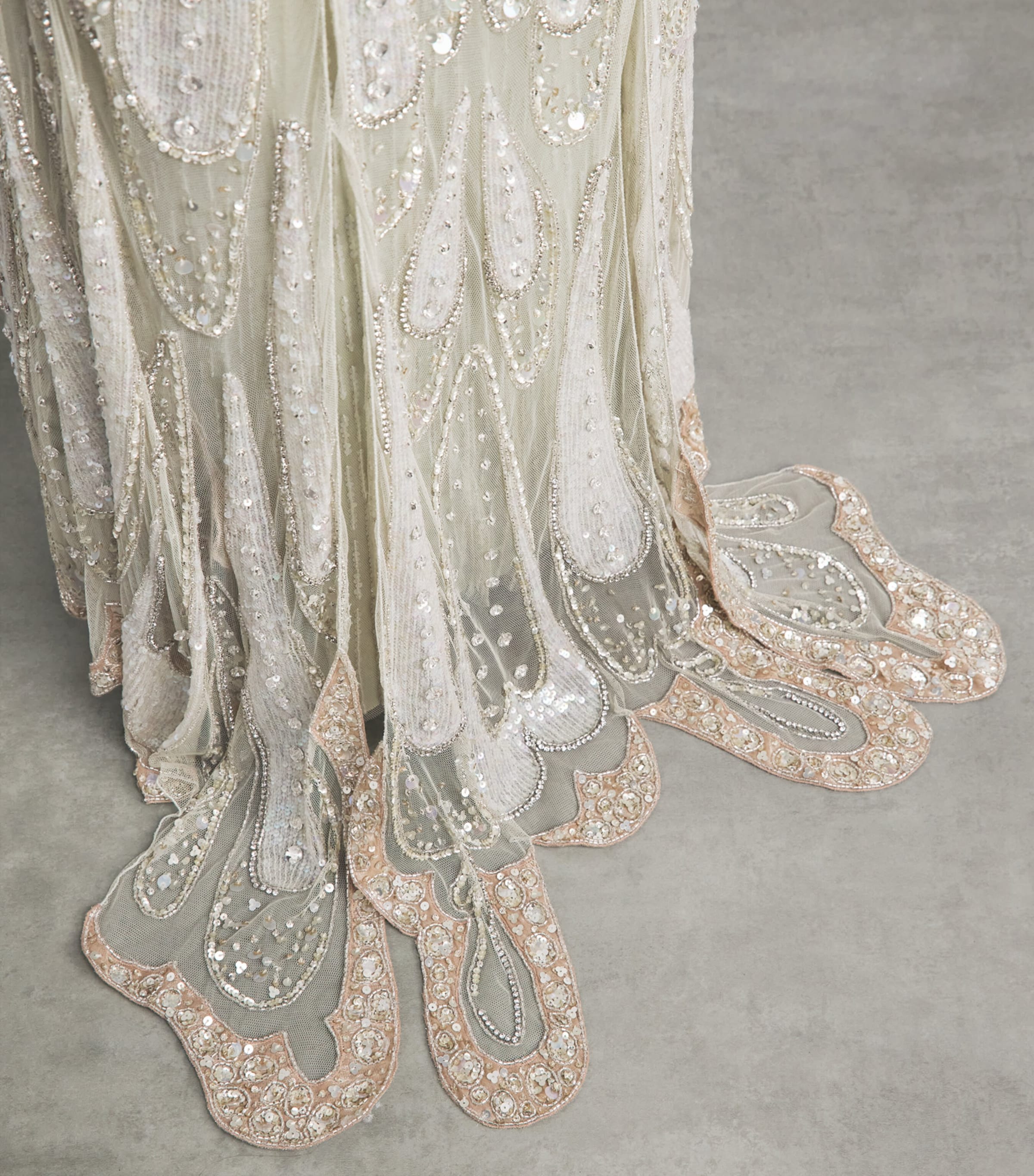 Jenny Packham Womens Embellished Yves Gown Marmo Green Image 5