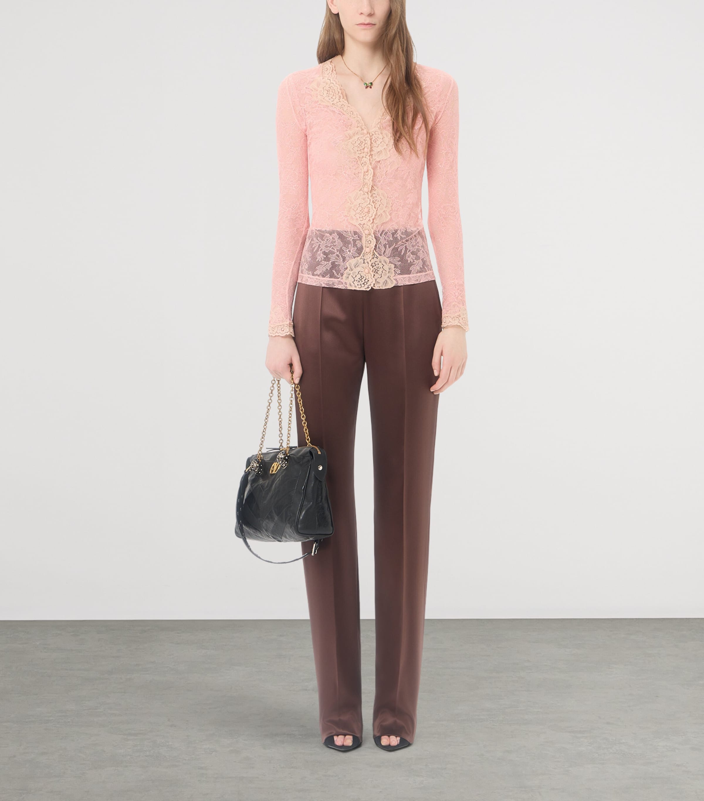 Valentino Womens Stretch Lace Bodysuit Image 2