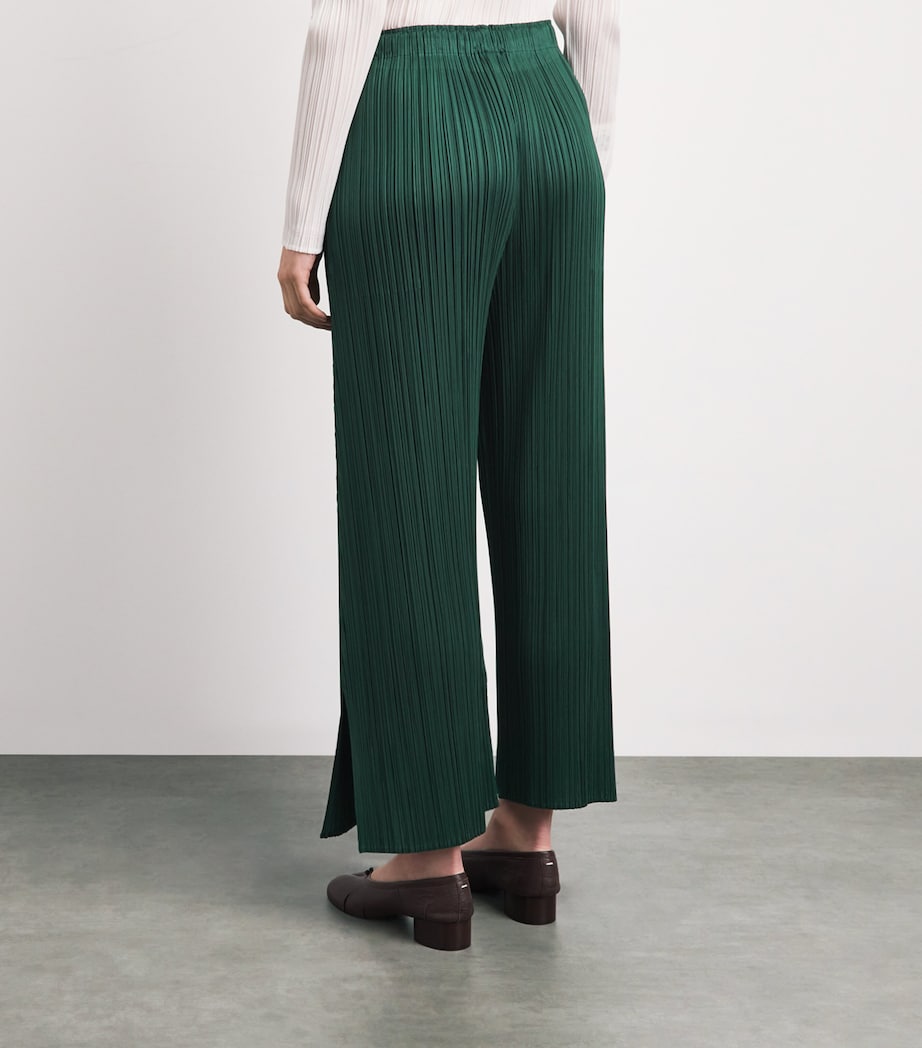 Pleats Please Issey Miyake Womens Monthly Colors Trousers Dark Green Image 5