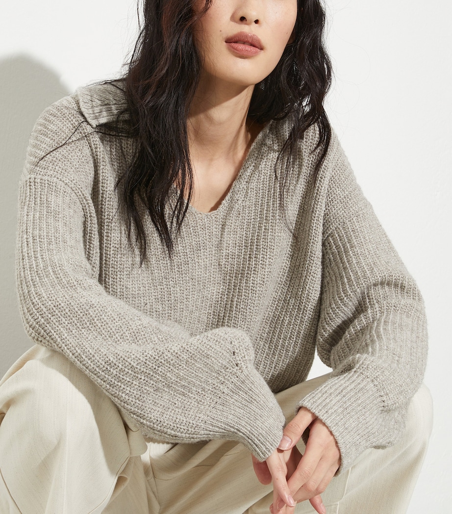 Wool-Blend Oversized Sweater SAND Image 5