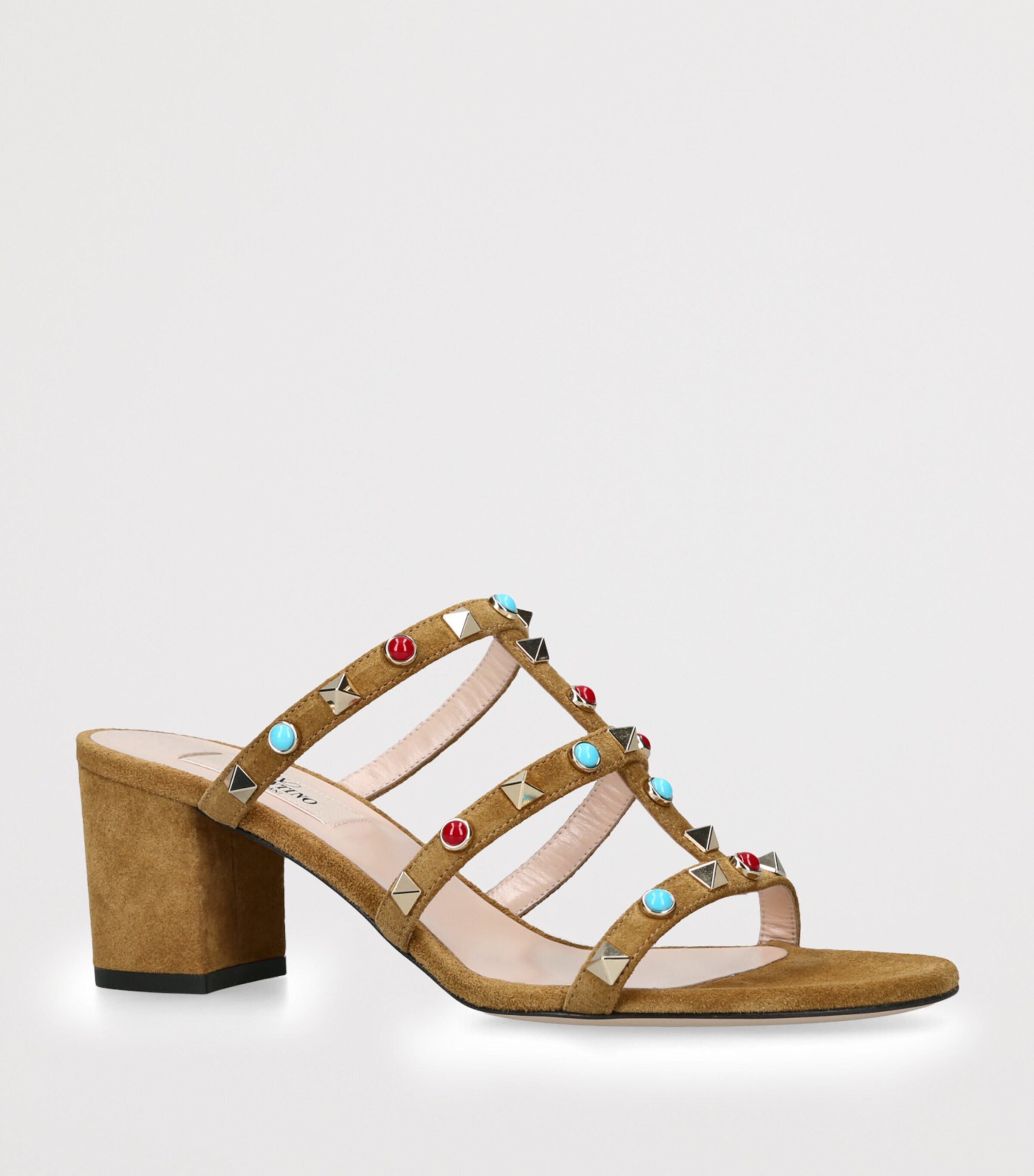 Valentino Garavani Suede Rockstud Heeled Mules 60 Mult/other Image 3