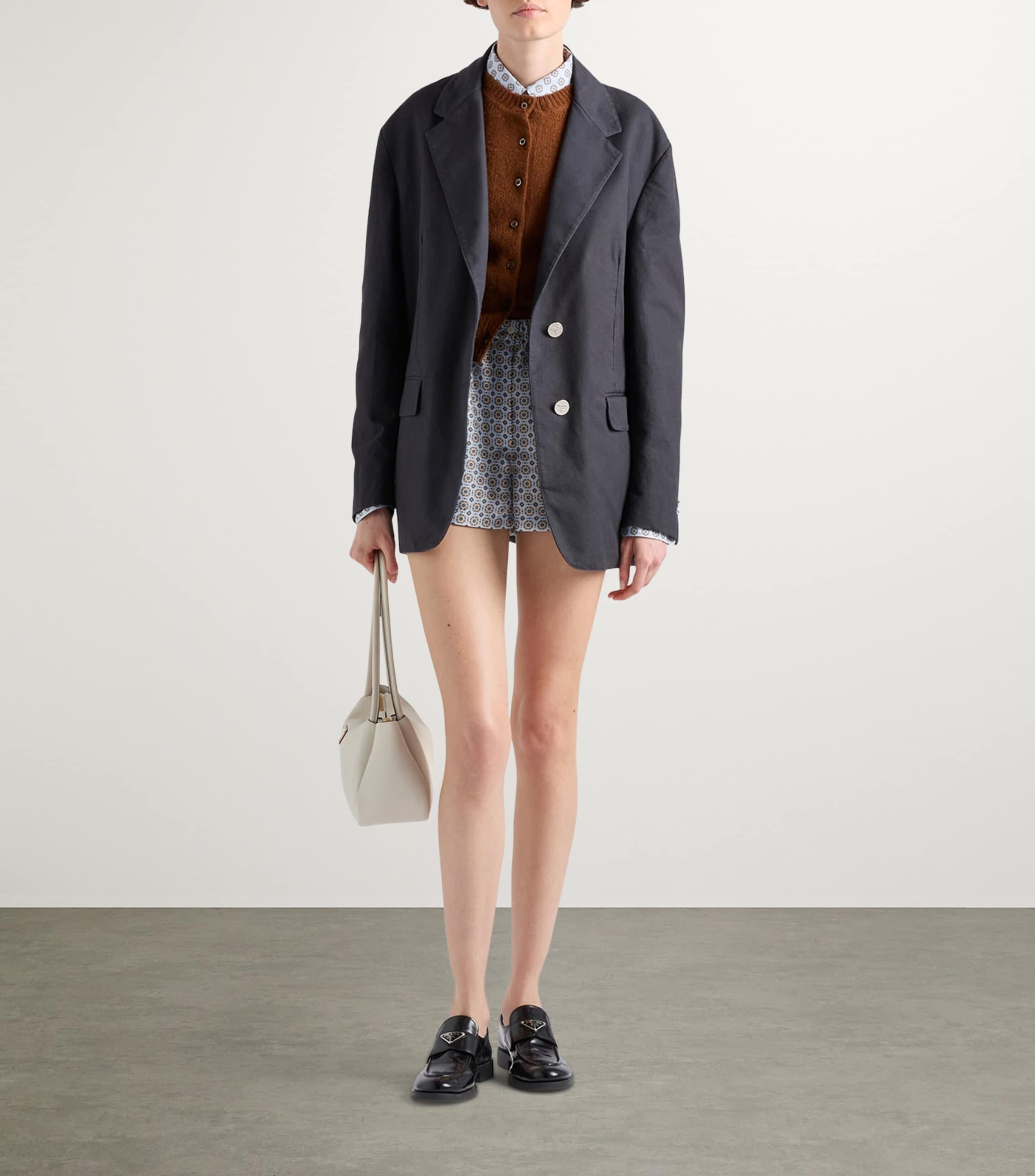 Cotton Single-Breasted Blazer F0008 Image 2