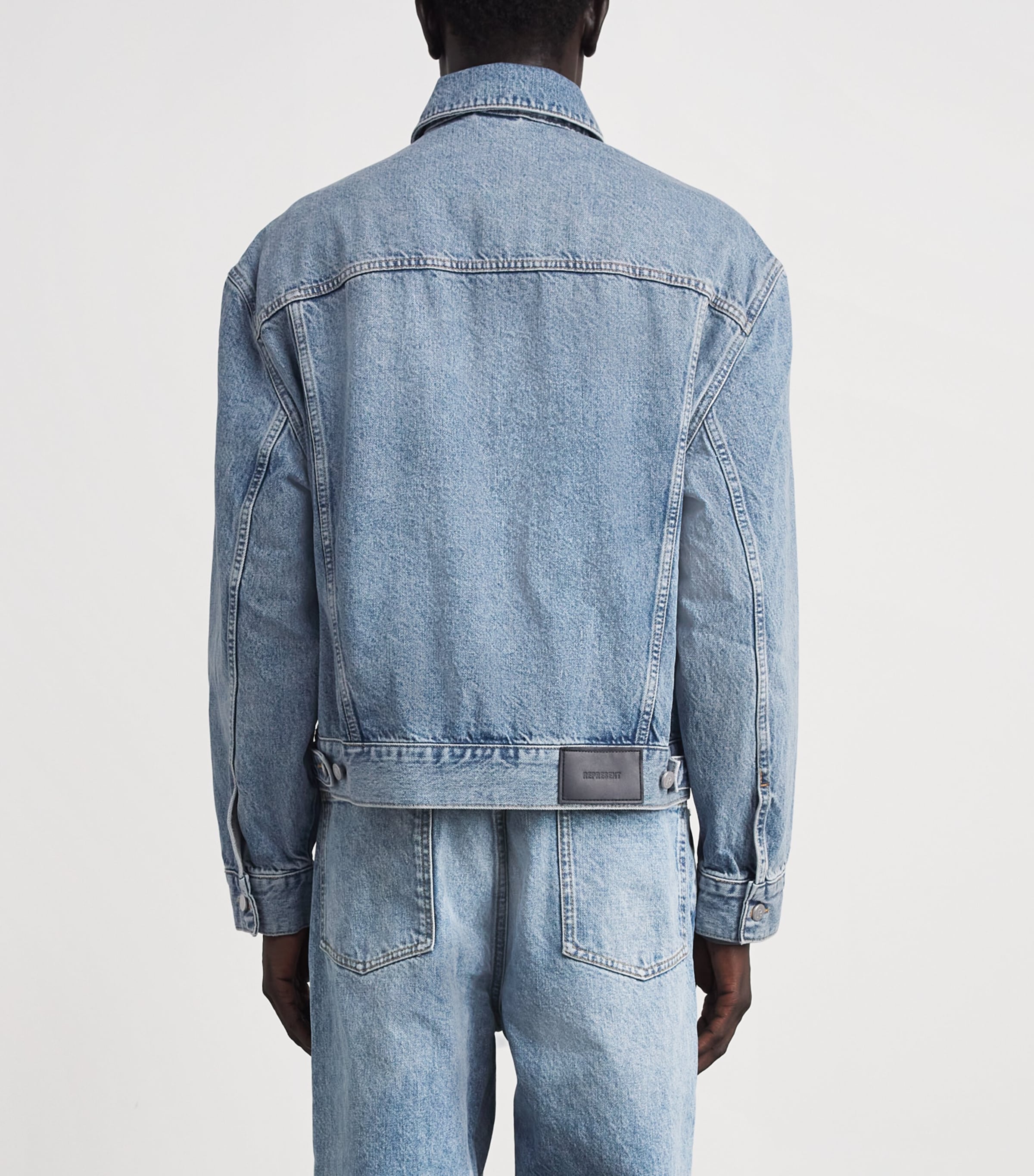 Represent Mens Denim Trucker Jacket Authentic Blue Image 5