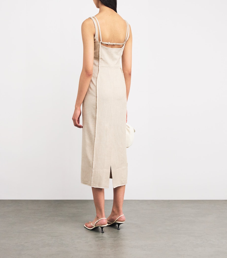 Jacquemus Beige La Robe Valerie Midi Dress | Harrods US Jacquemus Beige La Robe Valerie Midi Dress | Harrods US