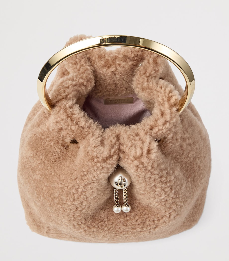 Bon Bon Shearling Top-Handle Bag TOFFEE/LIGHT GOLD Image 4