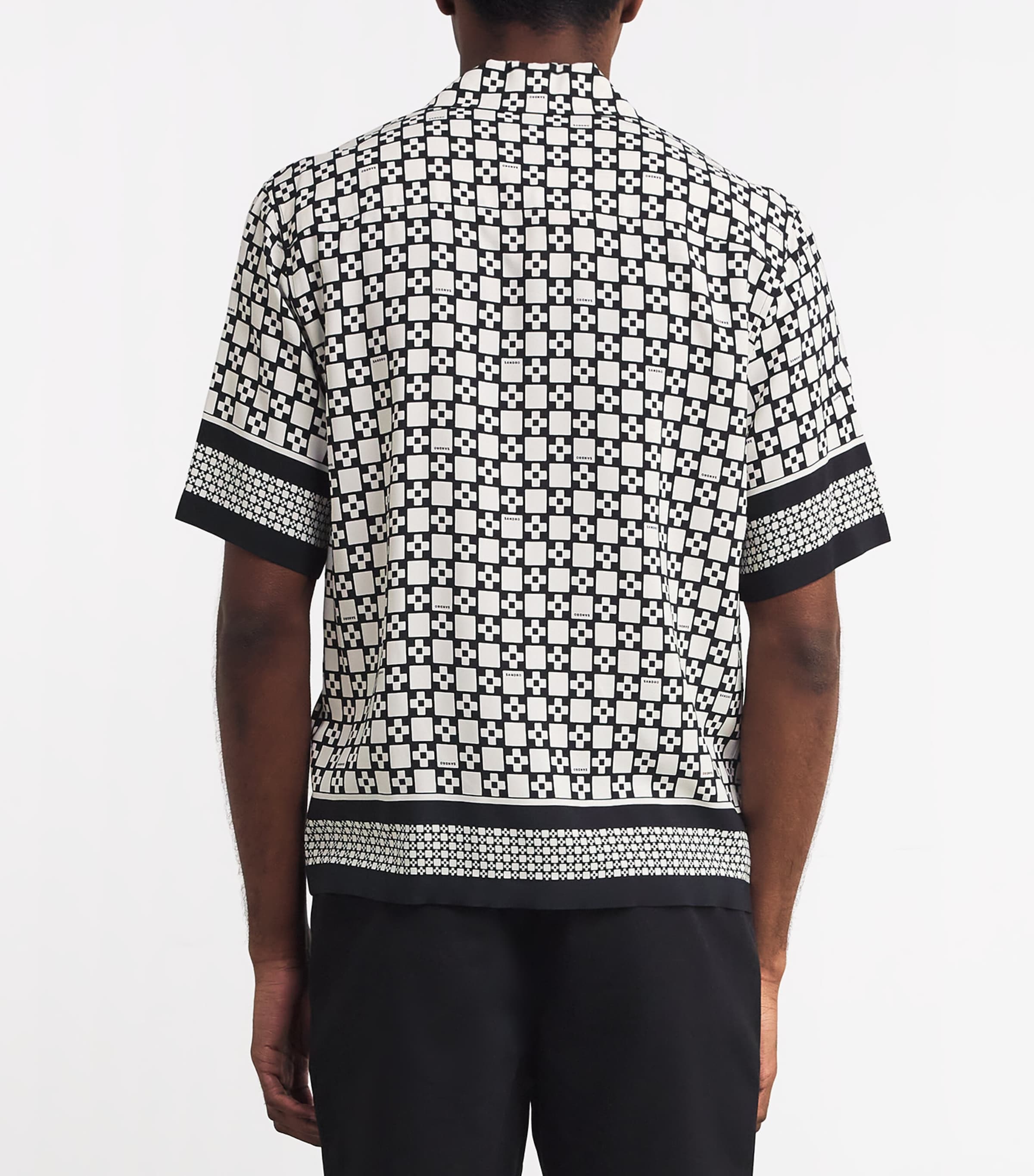 Printed Short-Sleeve Shirt BLACK Image 4