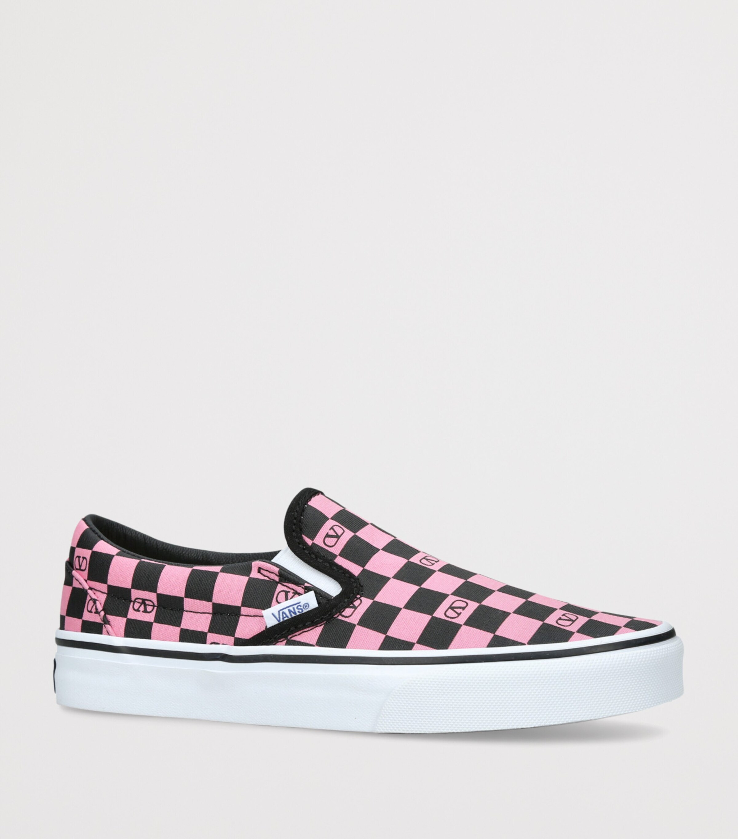 Valentino Garavani x Vans Canvas Checkerboard Slip-On Sneakers Pink Comb Image 3