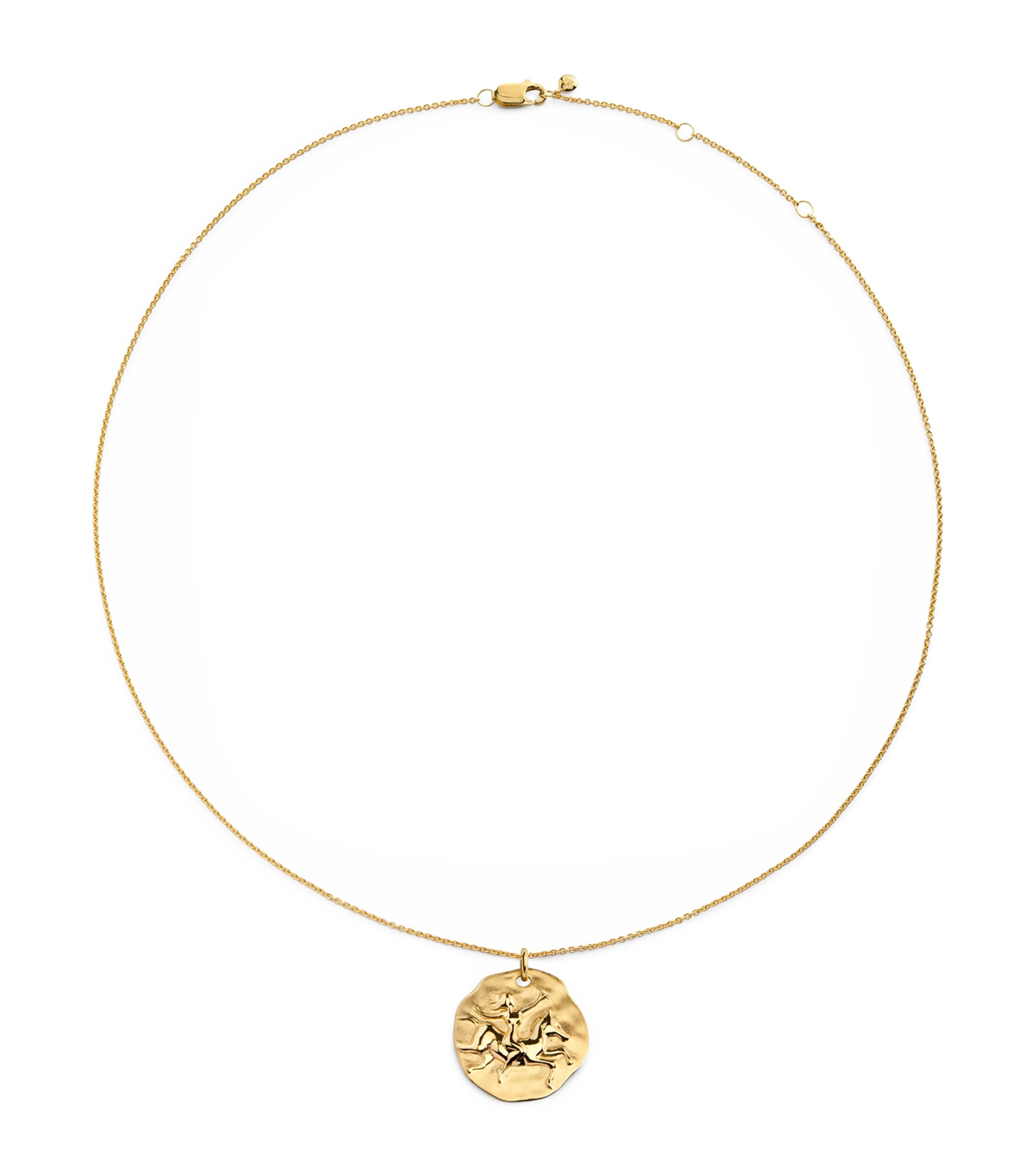 Monica Vinader Gold Vermeil Zodiac Sagittarius Necklace Gold Vermeil Image 1