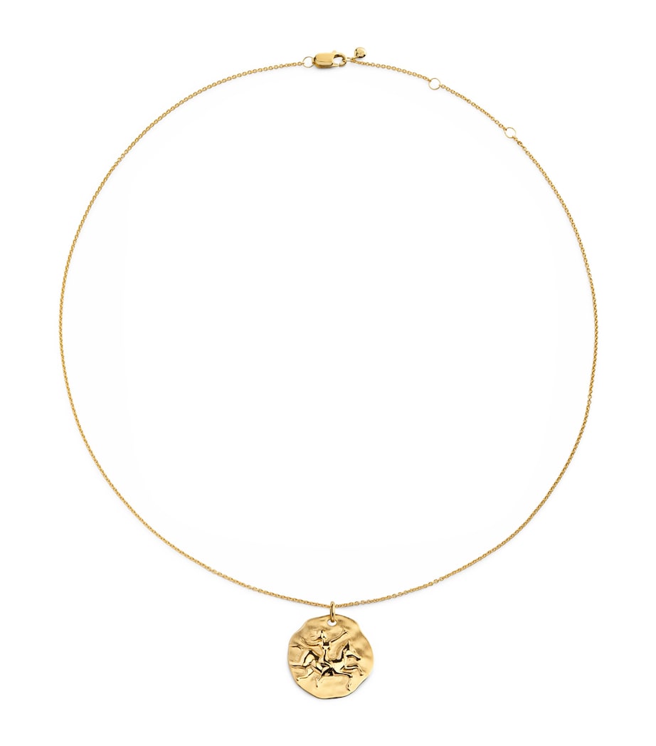 Monica Vinader Gold Vermeil Zodiac Sagittarius Necklace Gold Vermeil Image 1