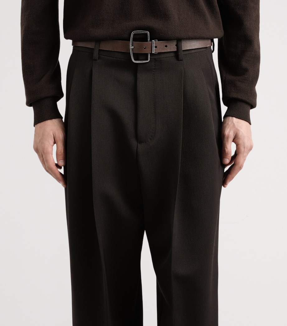 Leather Belt 80076 VERY DARK Image 2