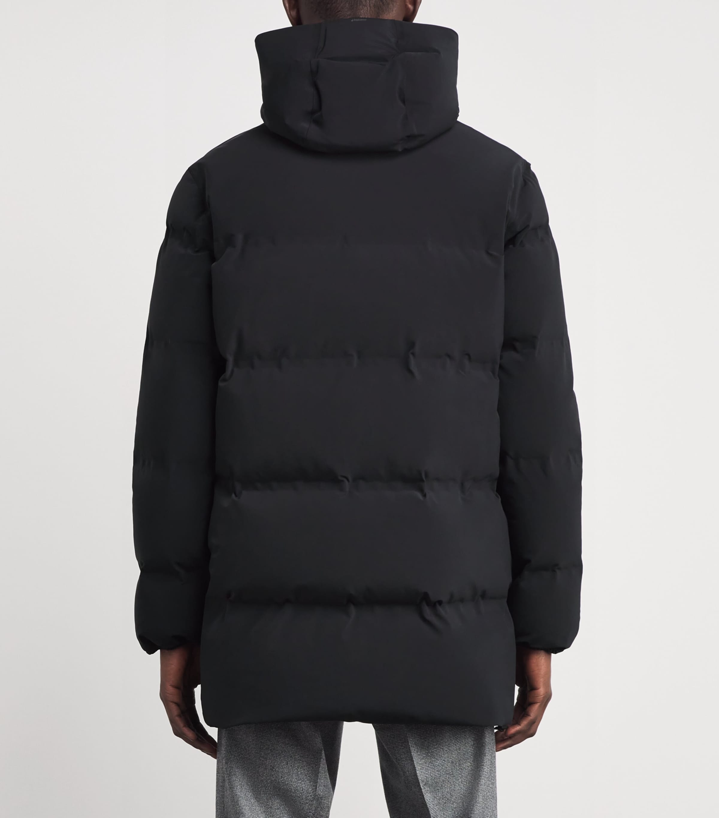 Down Hybrid Puffer Coat 9300 BLACK Image 4