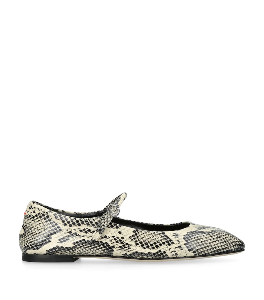 Leather Snake Print Uma Mary Janes BLK/GREY Image 1