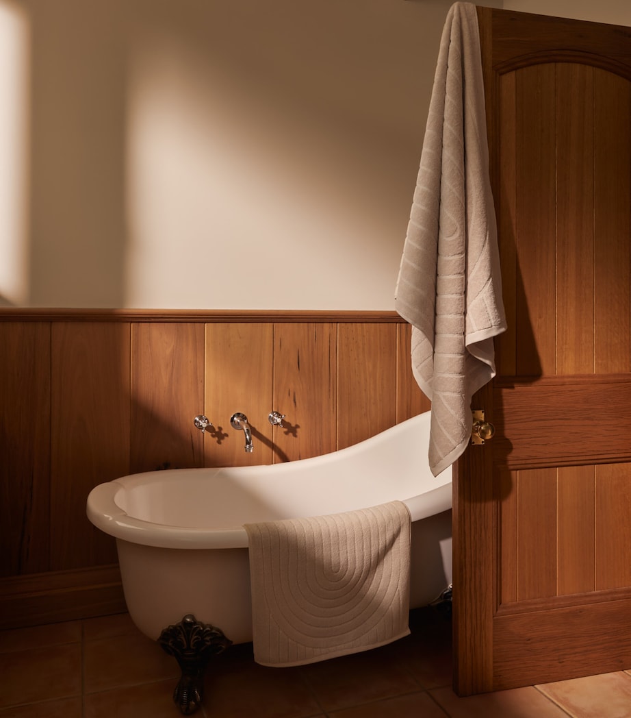 Cotton Suna Martha Bath Mat (50cm x 80cm) CLAY Image 3