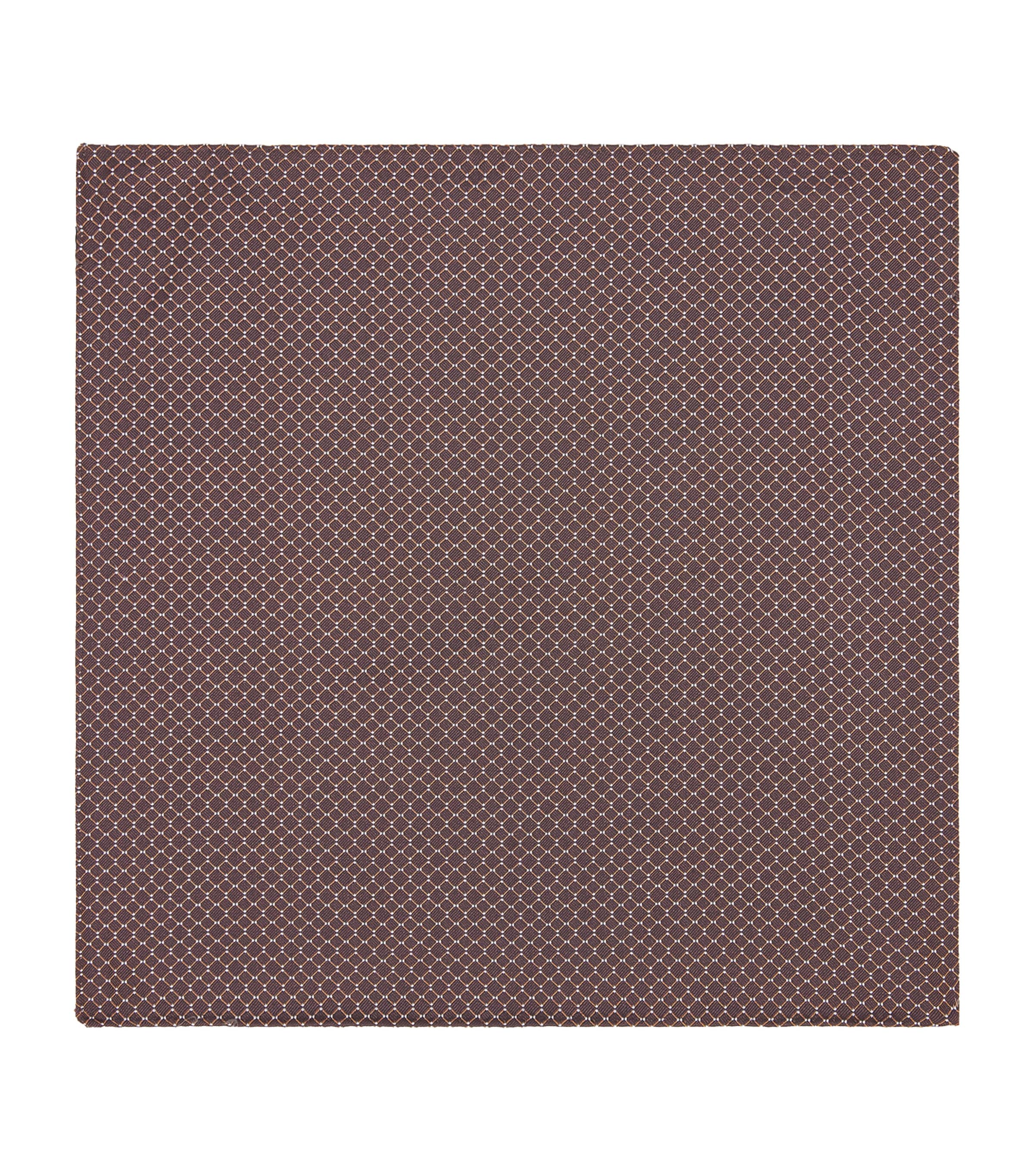 Pal Zileri Silk Jacquard Pocket Square Brown Image 1