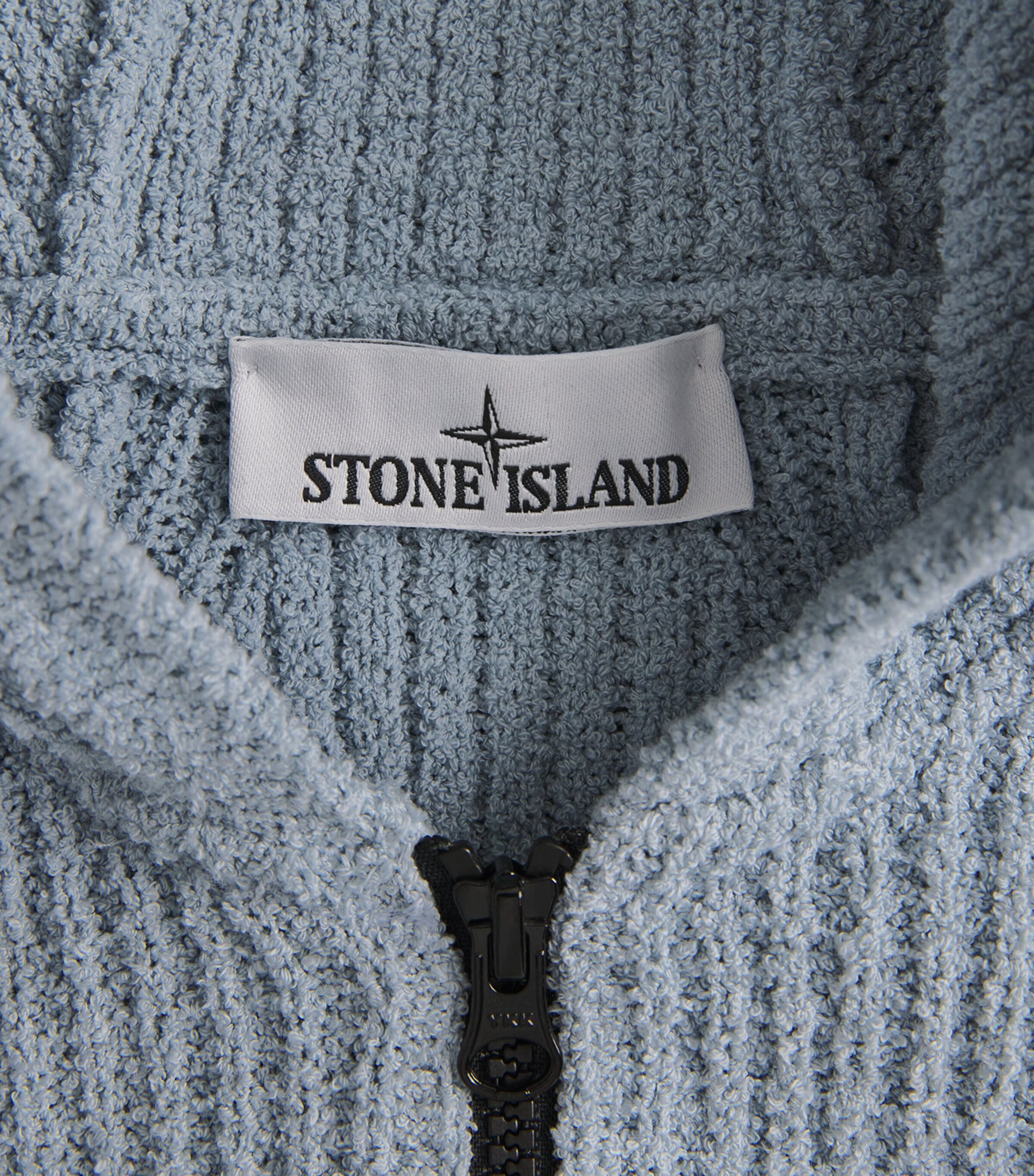 Stone Island Mens Cotton Bouclé Zip-Up Hoodie Image 6