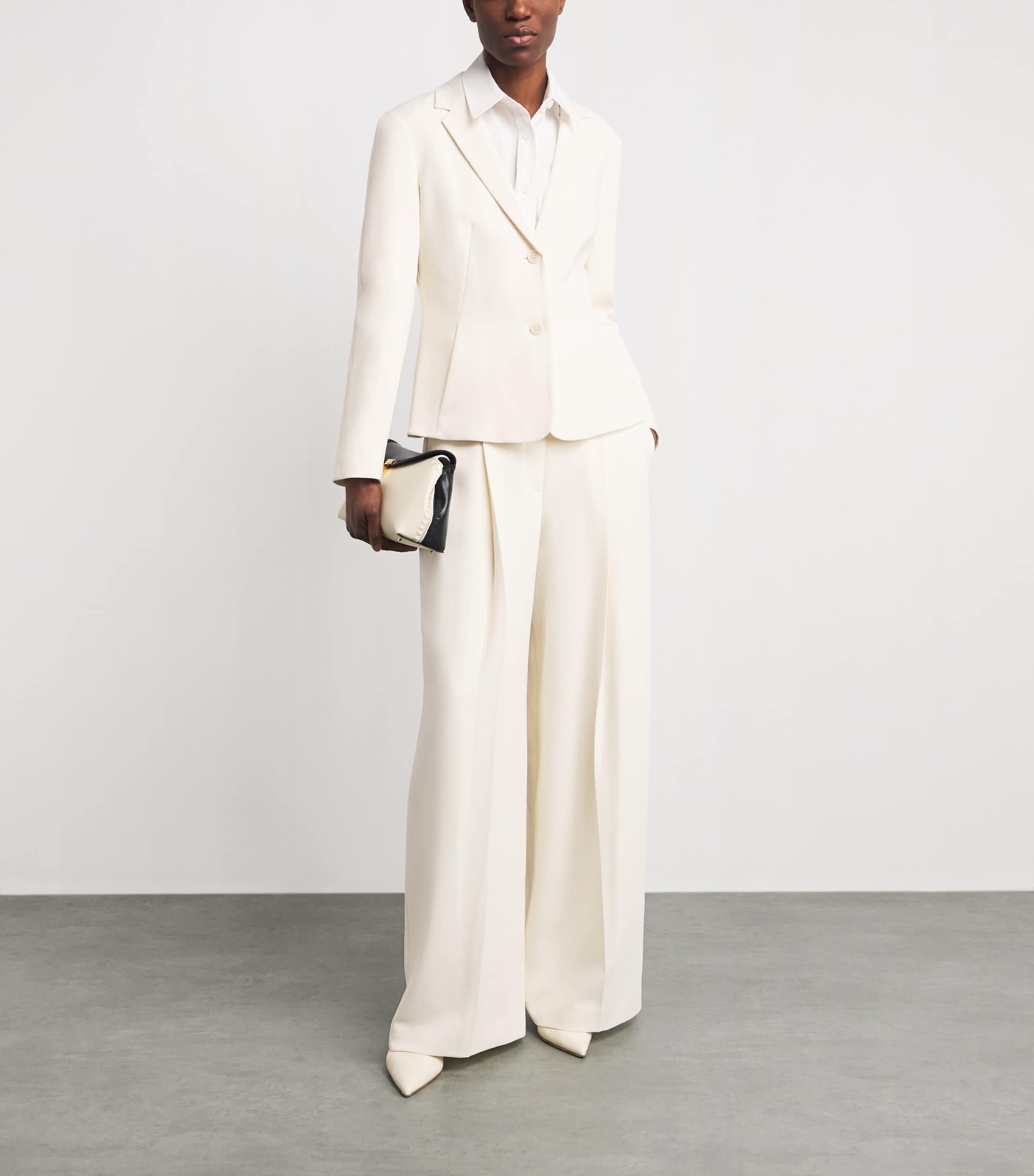 Theory Womens Admiral Crepe Blazer Rice Image 2