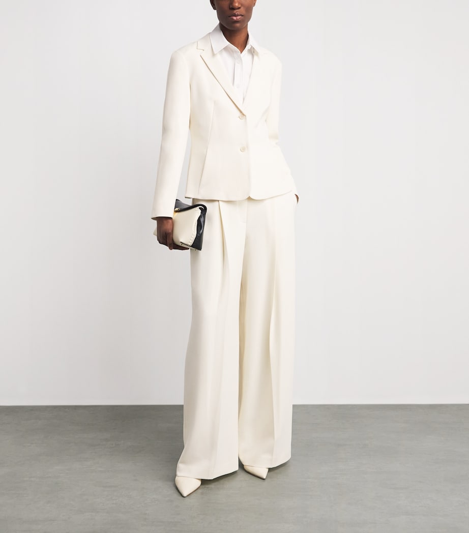 Theory Womens Admiral Crepe Blazer Rice Image 2