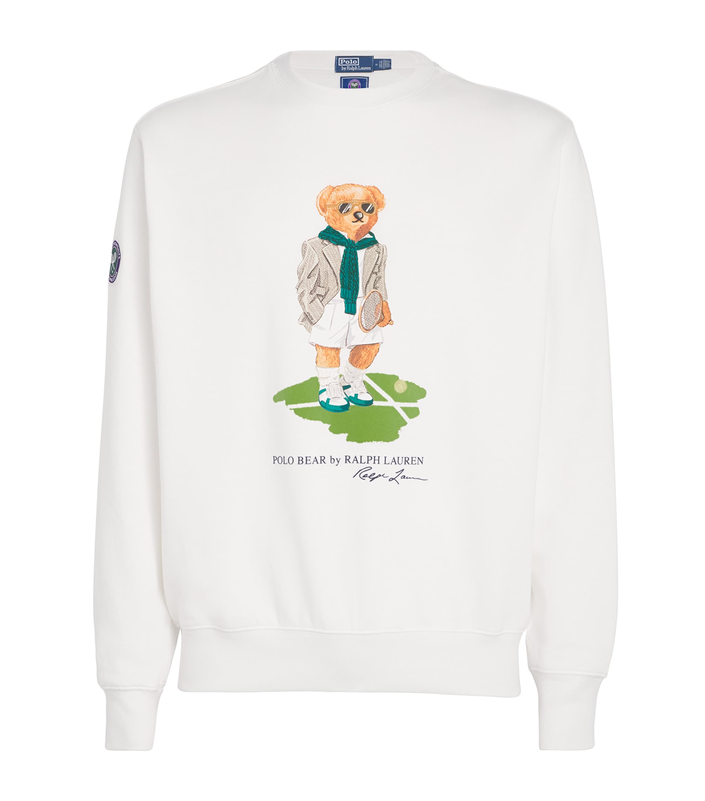 Polo Ralph Lauren X Wimbledon Cotton Polo Bear Sweatshirt In Multi