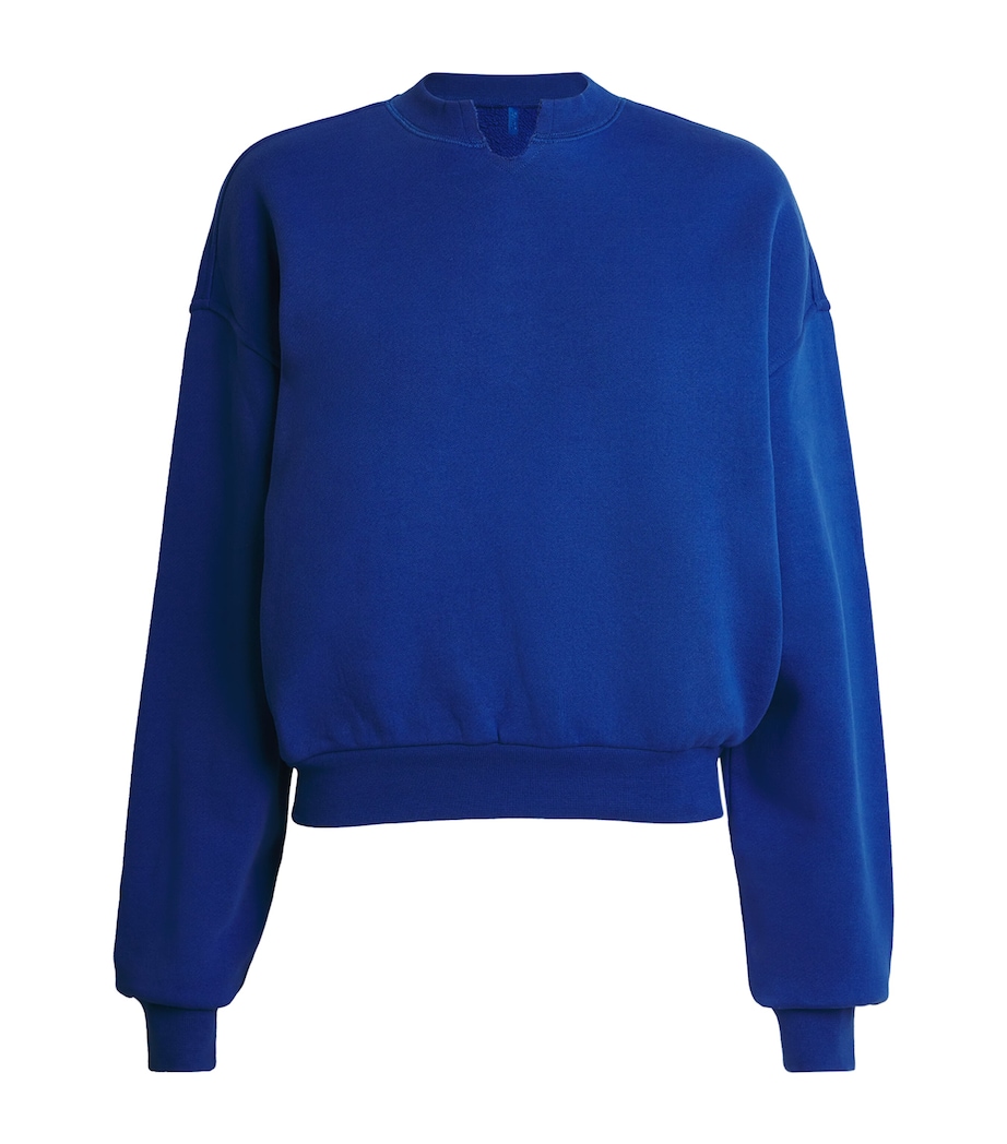 Skims Womens Cotton Fleece Oversized Sweatshirt Cobalt Image 1