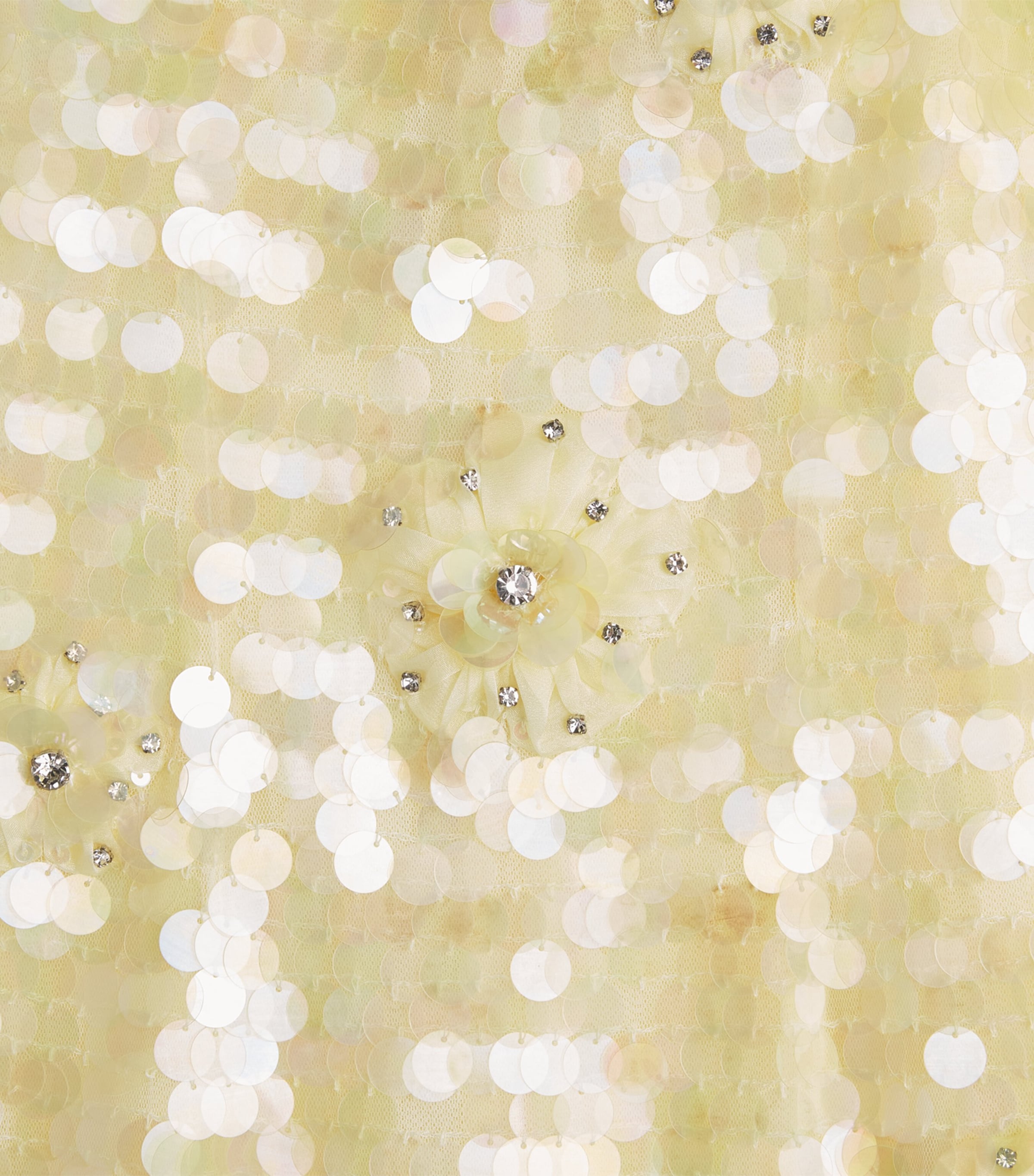 LoveShackFancy Sequinned Camira Dress (8-14 Years) Pallepalest Lemon Image 3