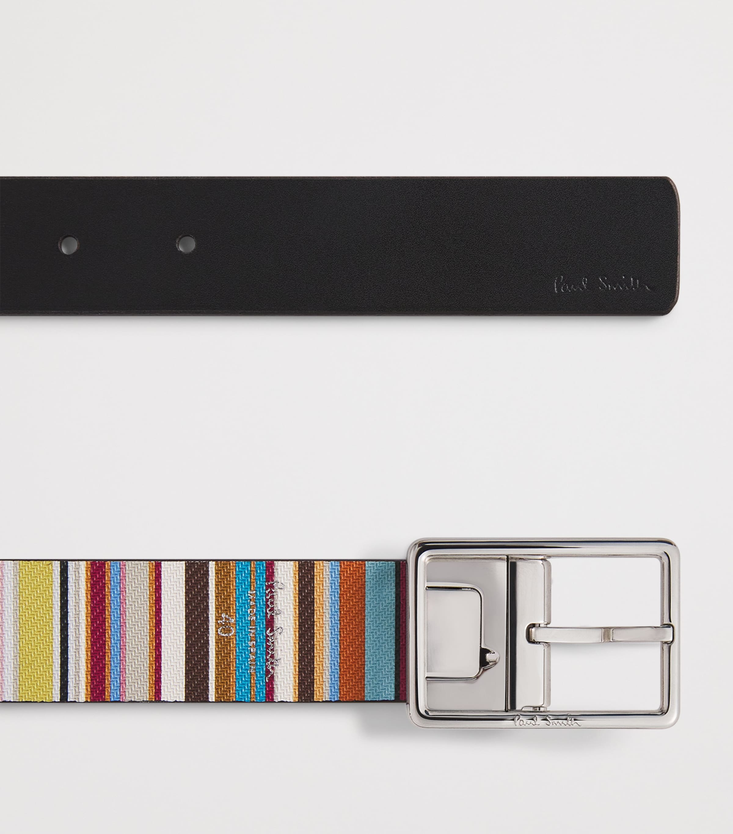 Leather Reversible Belt 92_MULTI COLOURED Image 4