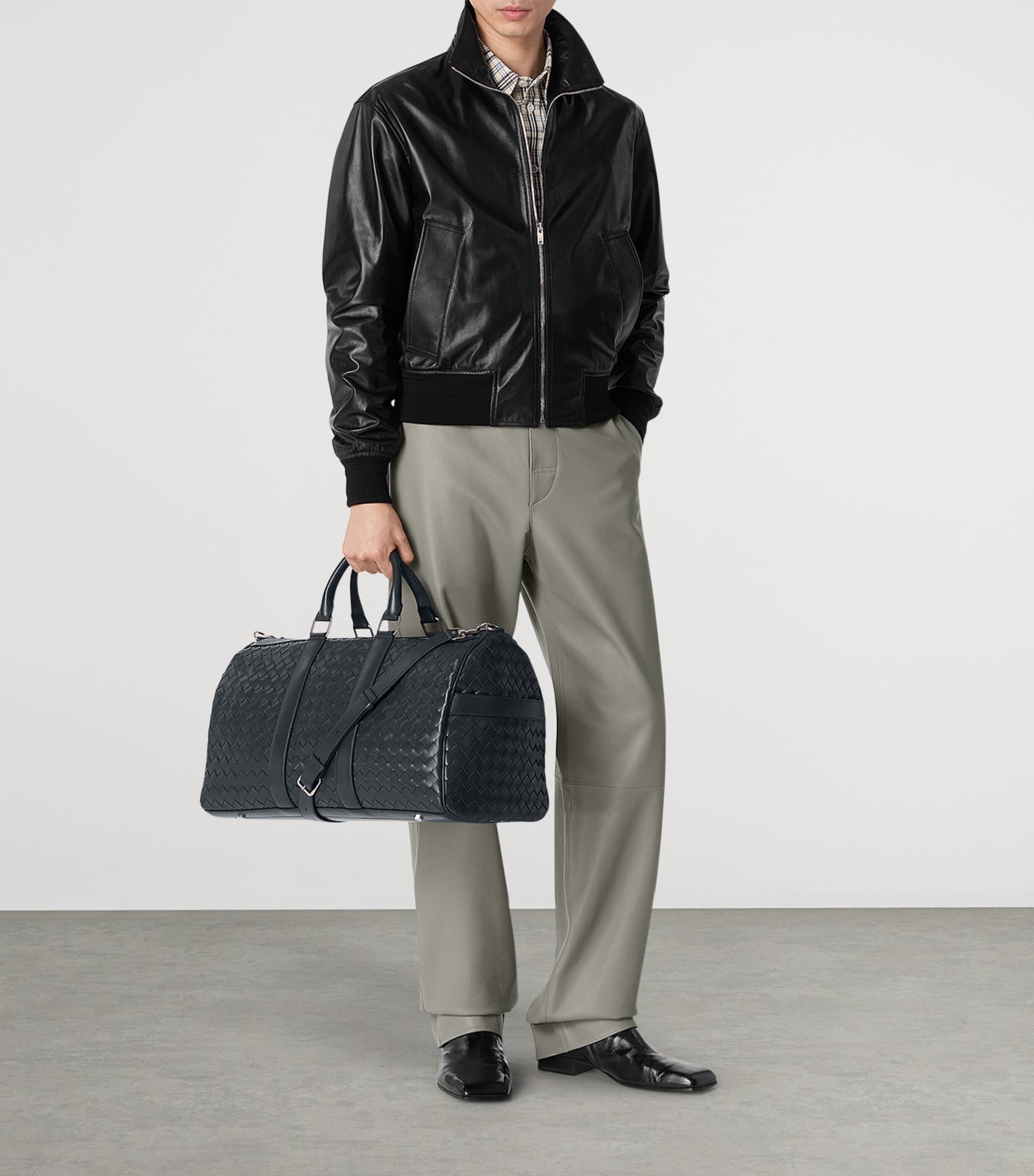 Large Leather Intrecciato Duffle Bag 2077 Image 2