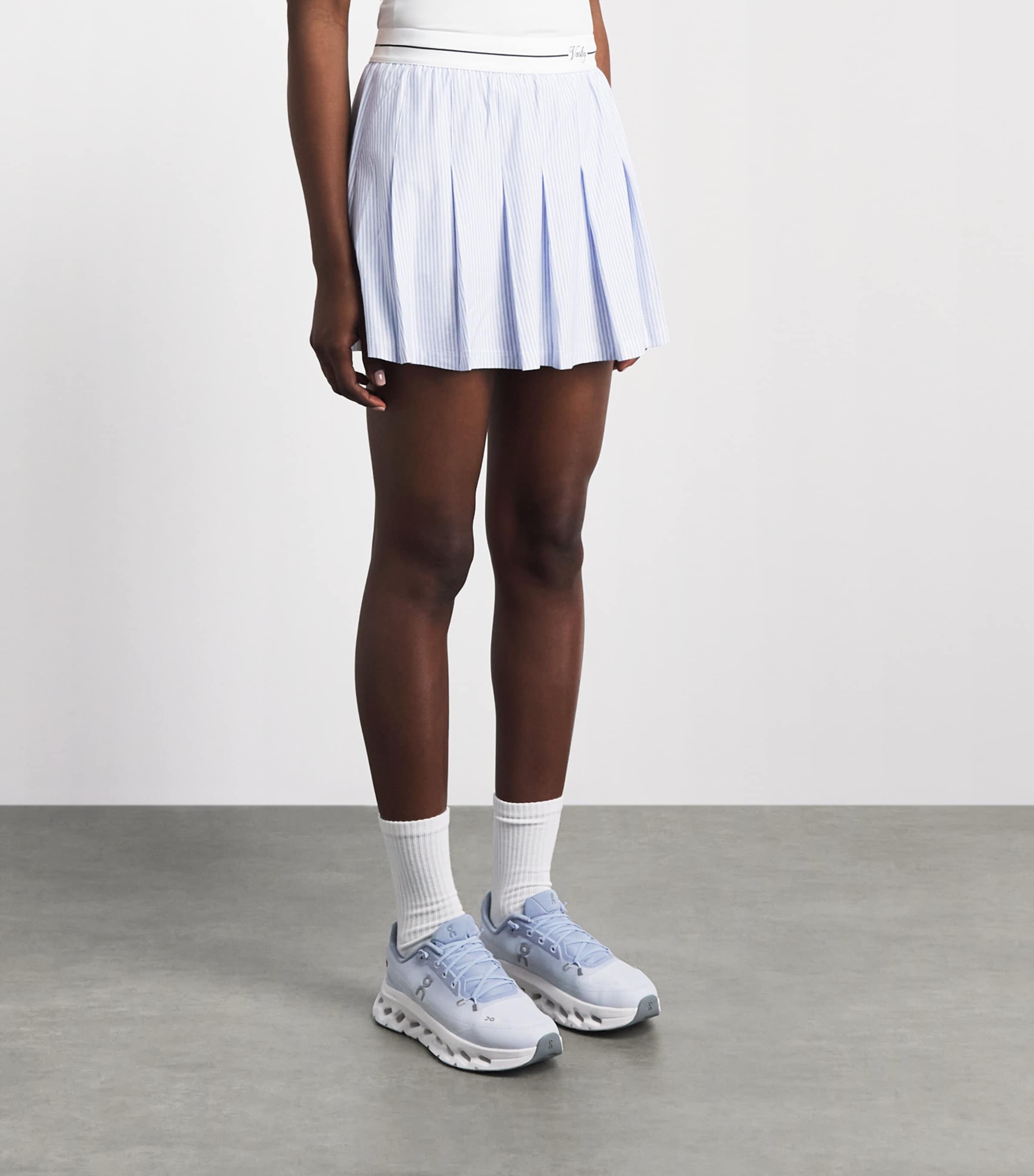 Varley Womens Toyah Skort Xenon Blue Pinstripe Image 4