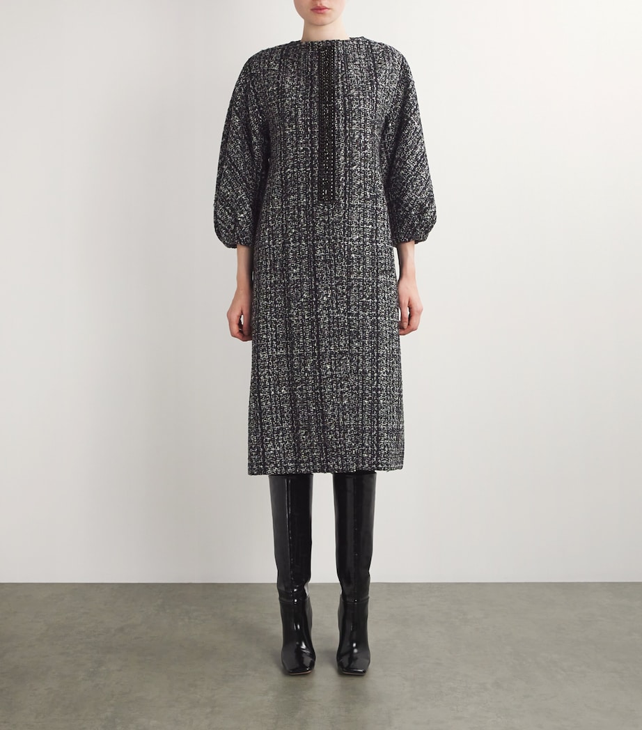 Wool-Blend Embellished Coat BLACK Image 3