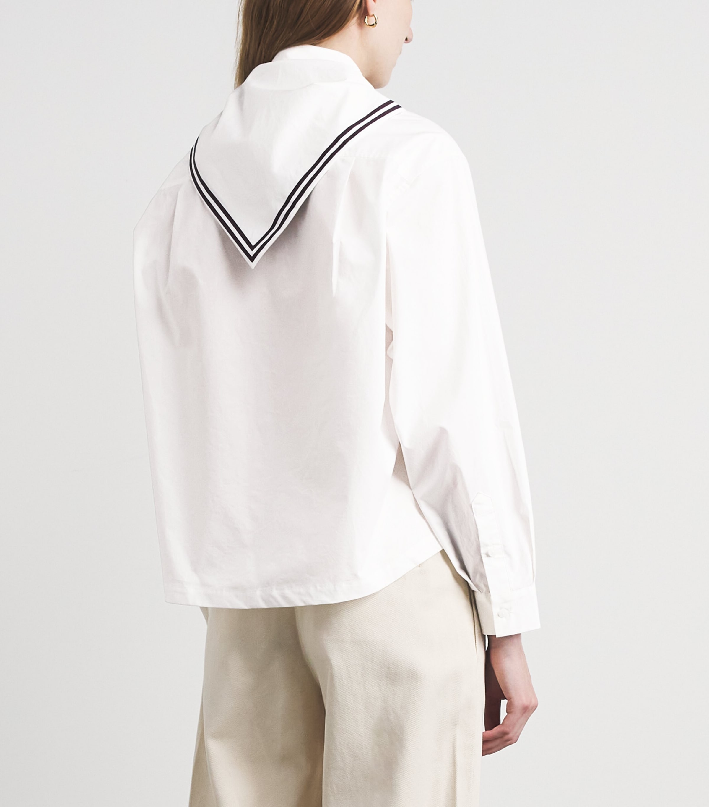 Claudie Pierlot Womens Cotton Sailor Shirt Ecru Image 5