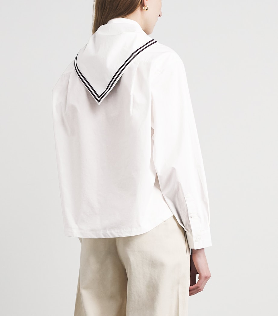 Claudie Pierlot Womens Cotton Sailor Shirt Ecru Image 5