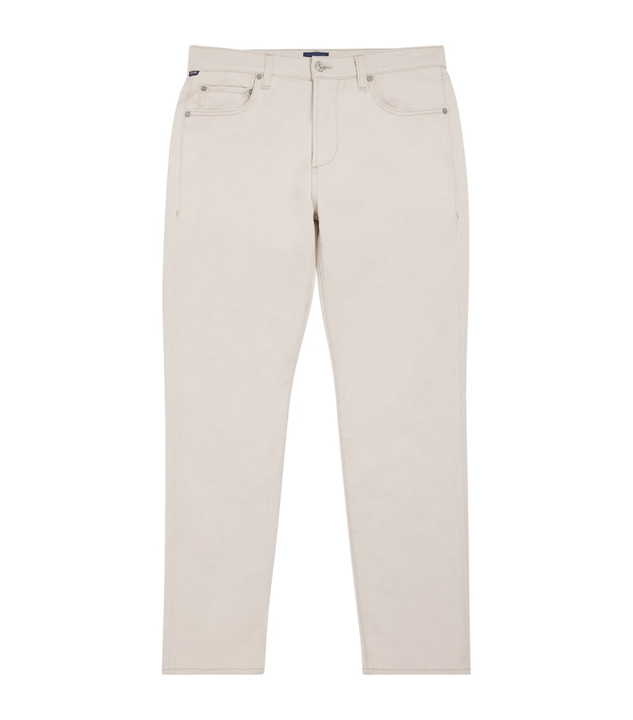 Cotton-Linen Elijah Straight Jeans NATURAL Image 1
