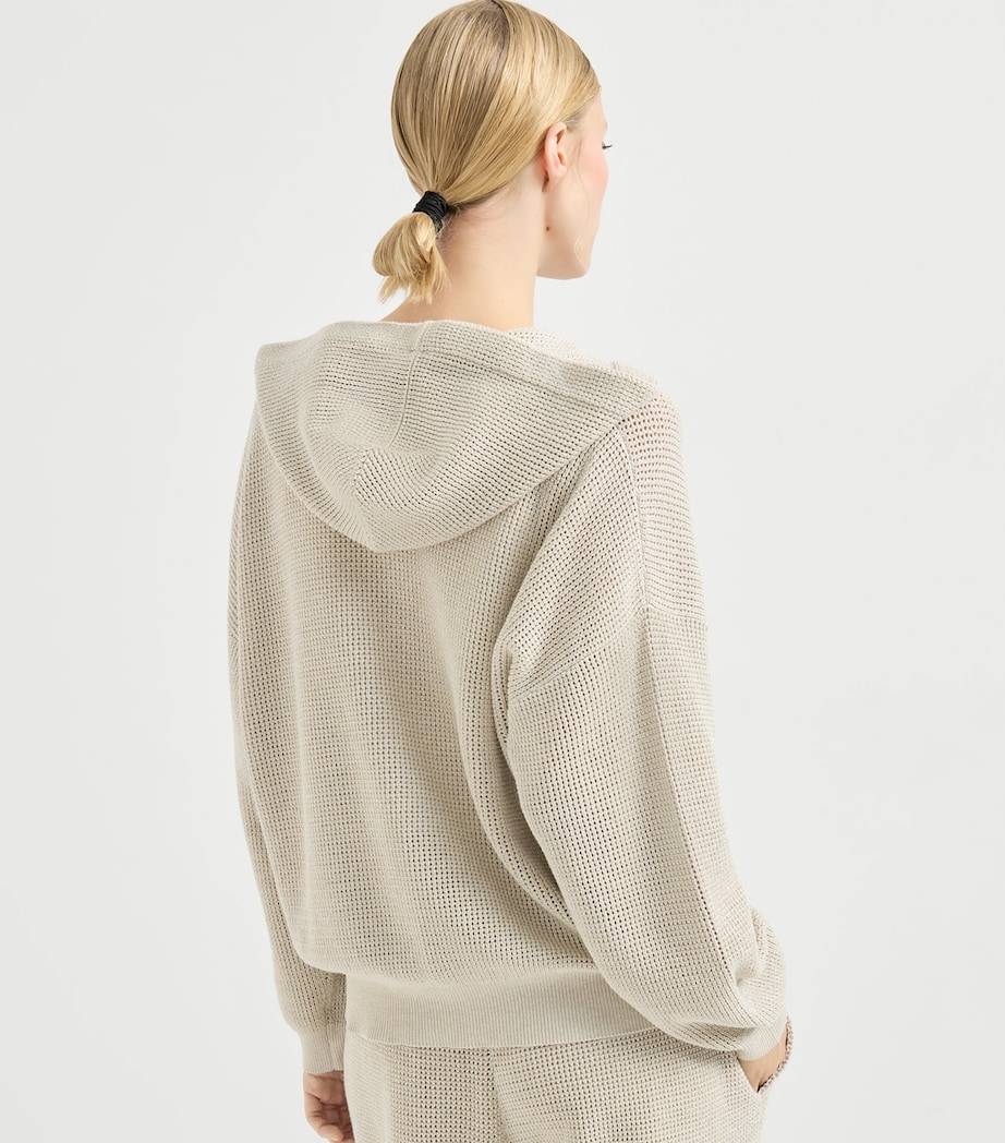 Cotton-Blend Knitted Hoodie CY948 Image 3