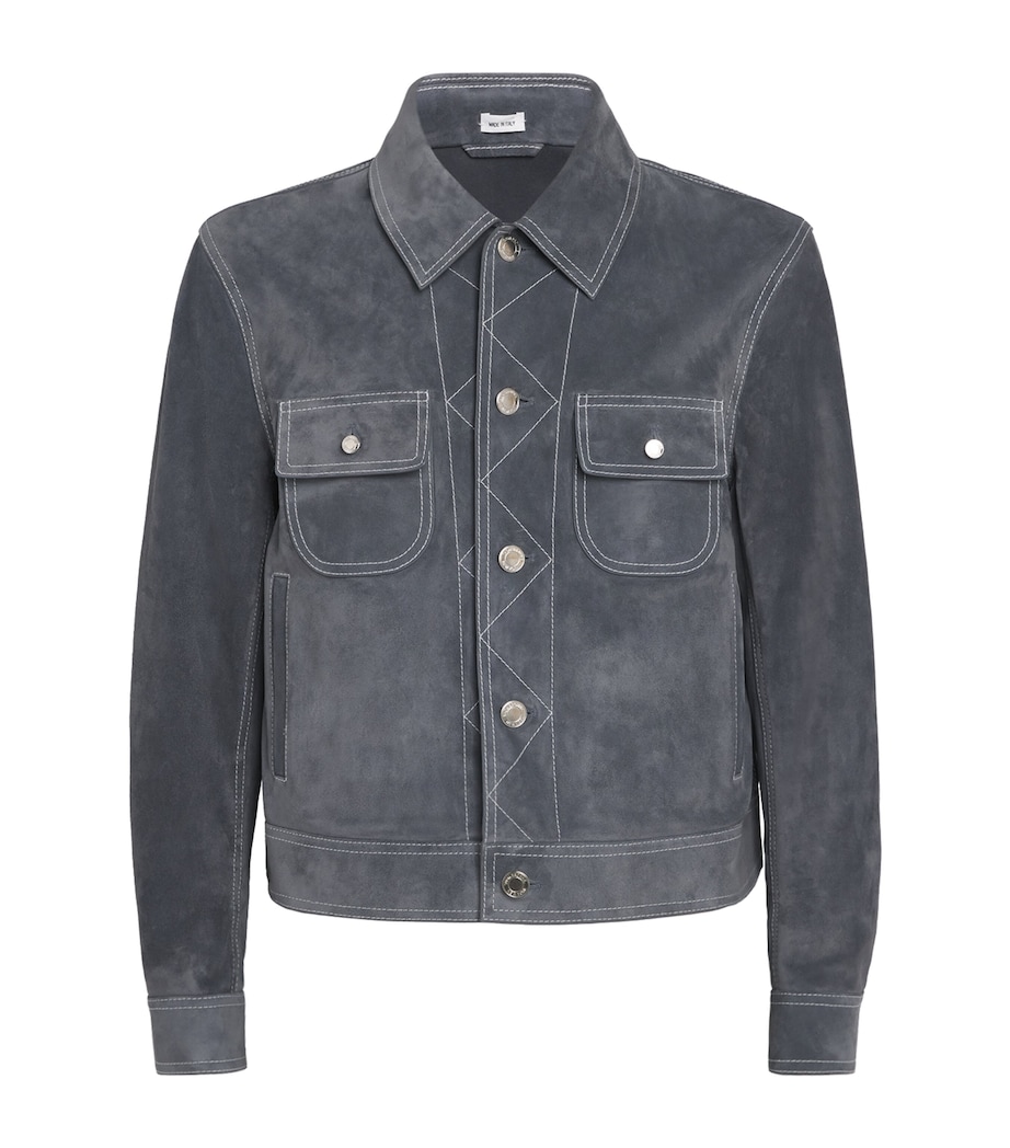 Suede Backstrap Utility Jacket SILVER Image 1