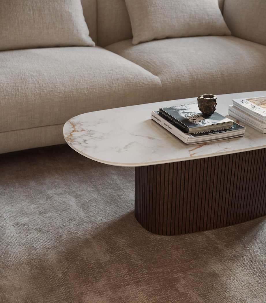 BoConcept Ceramic Santiago Coffee Table White / Dark Oak Image 4
