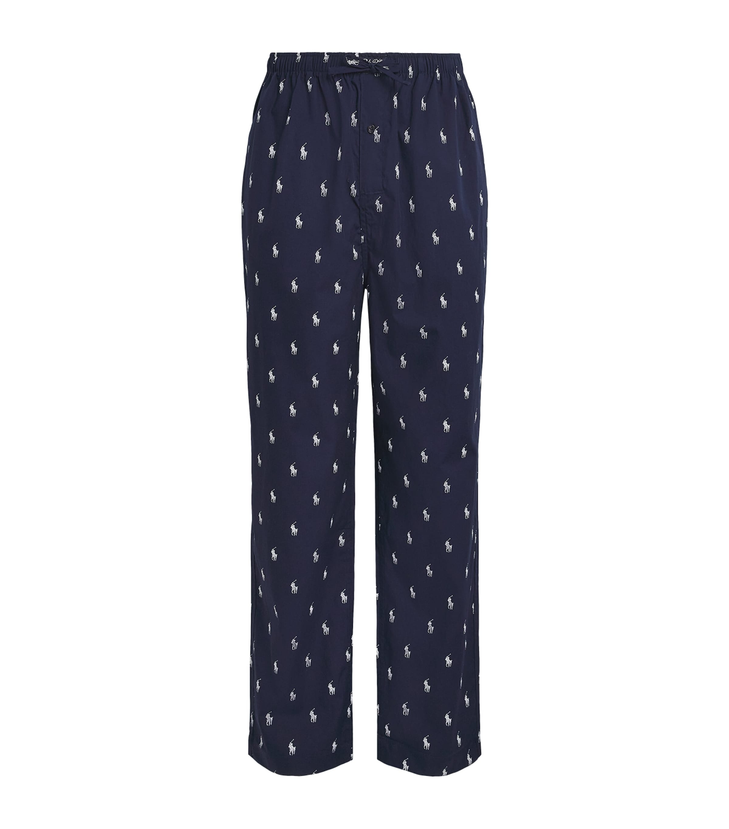 Polo Ralph Lauren Mens Cotton Polo Pony Pyjama Bottoms Navy/nevis Aopp Image 1