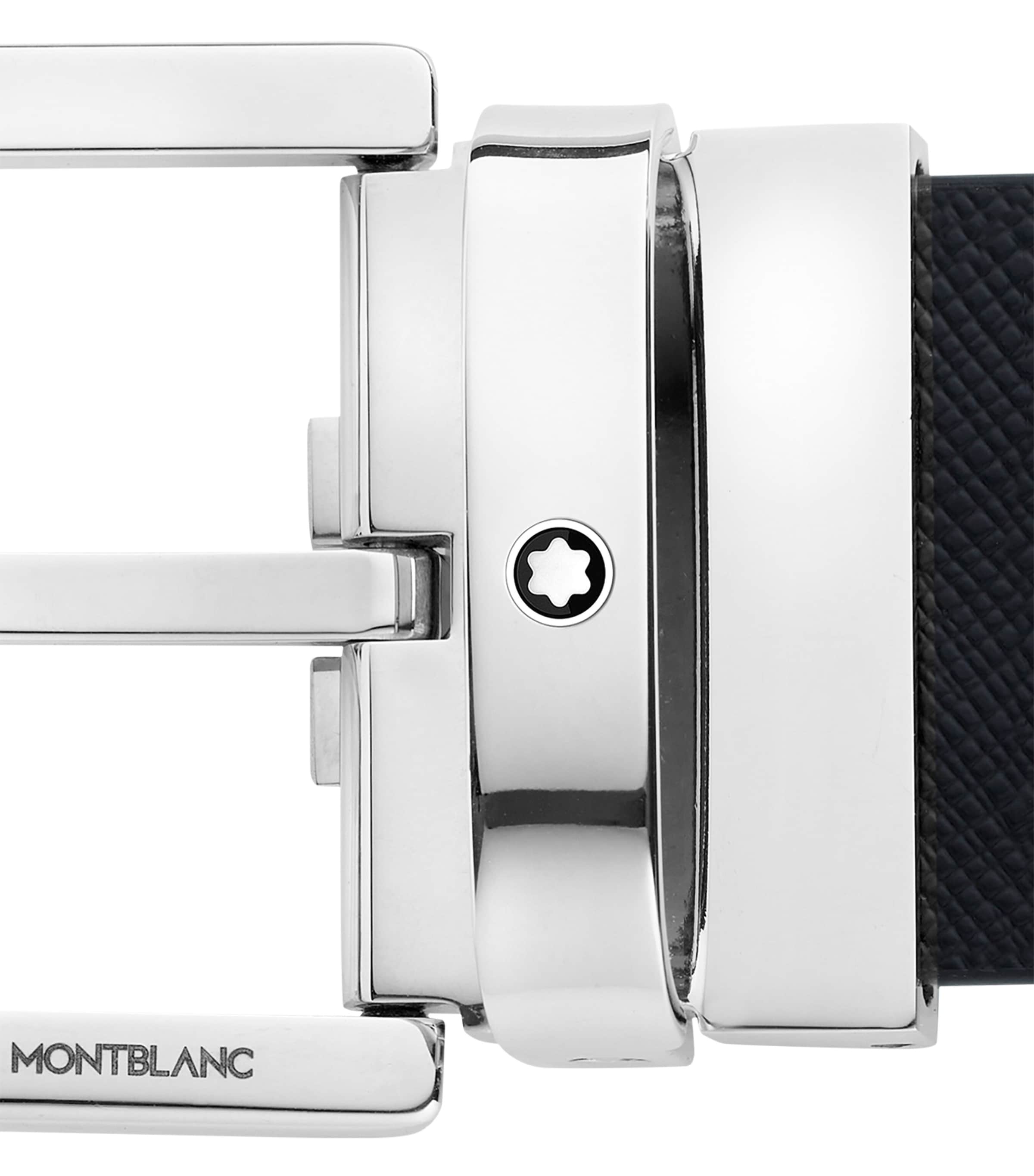 Leather Reversible Horseshoe Belt BLACK/BURGUNDY Image 4