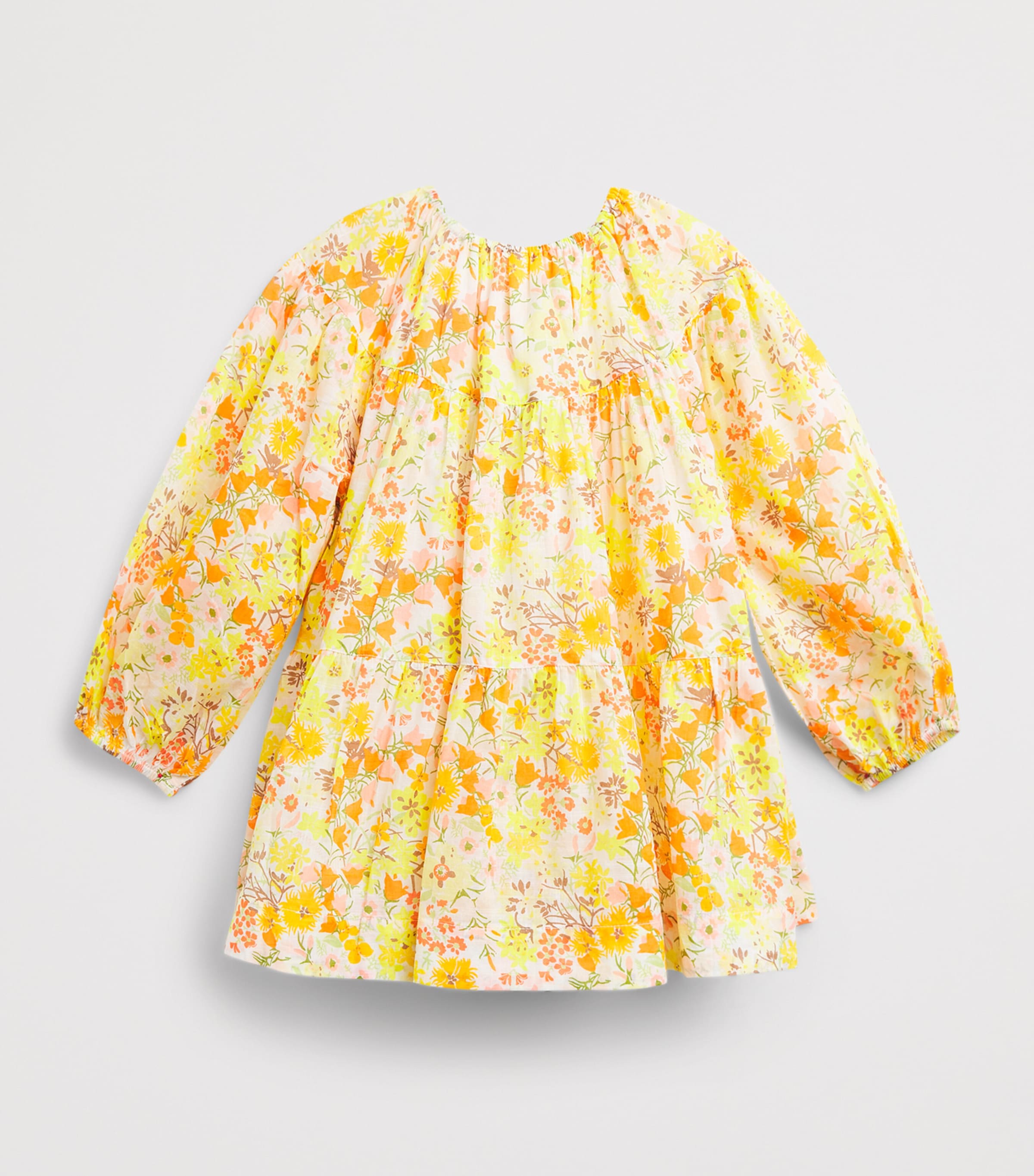 Zimmermann Kids Cotton Solstice Dress (2-12 Years) Lemon Multi Floral Image 2