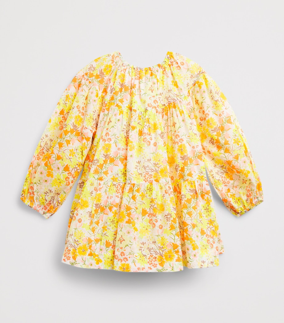 Zimmermann Kids Cotton Solstice Dress (2-12 Years) Lemon Multi Floral Image 2
