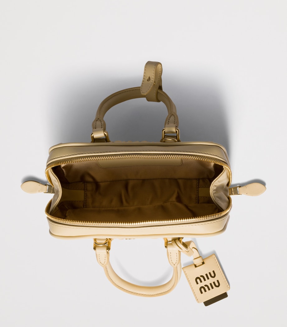 Mini Matelassé Leather Arcadie Top-Handle Bag F0K57 Image 6