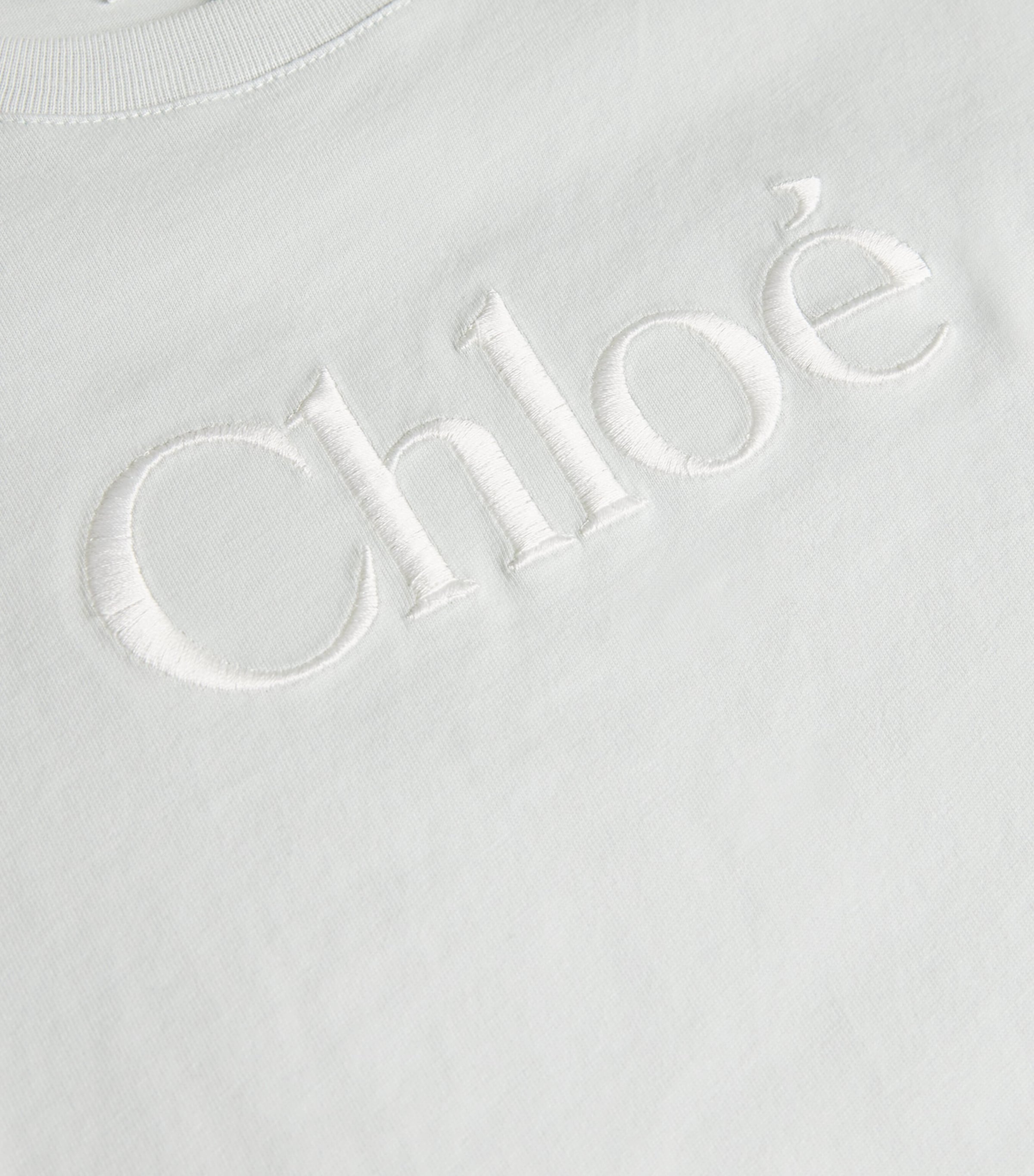 Chloé Kids Cotton Embroidered Logo T-Shirt (4-14 Years